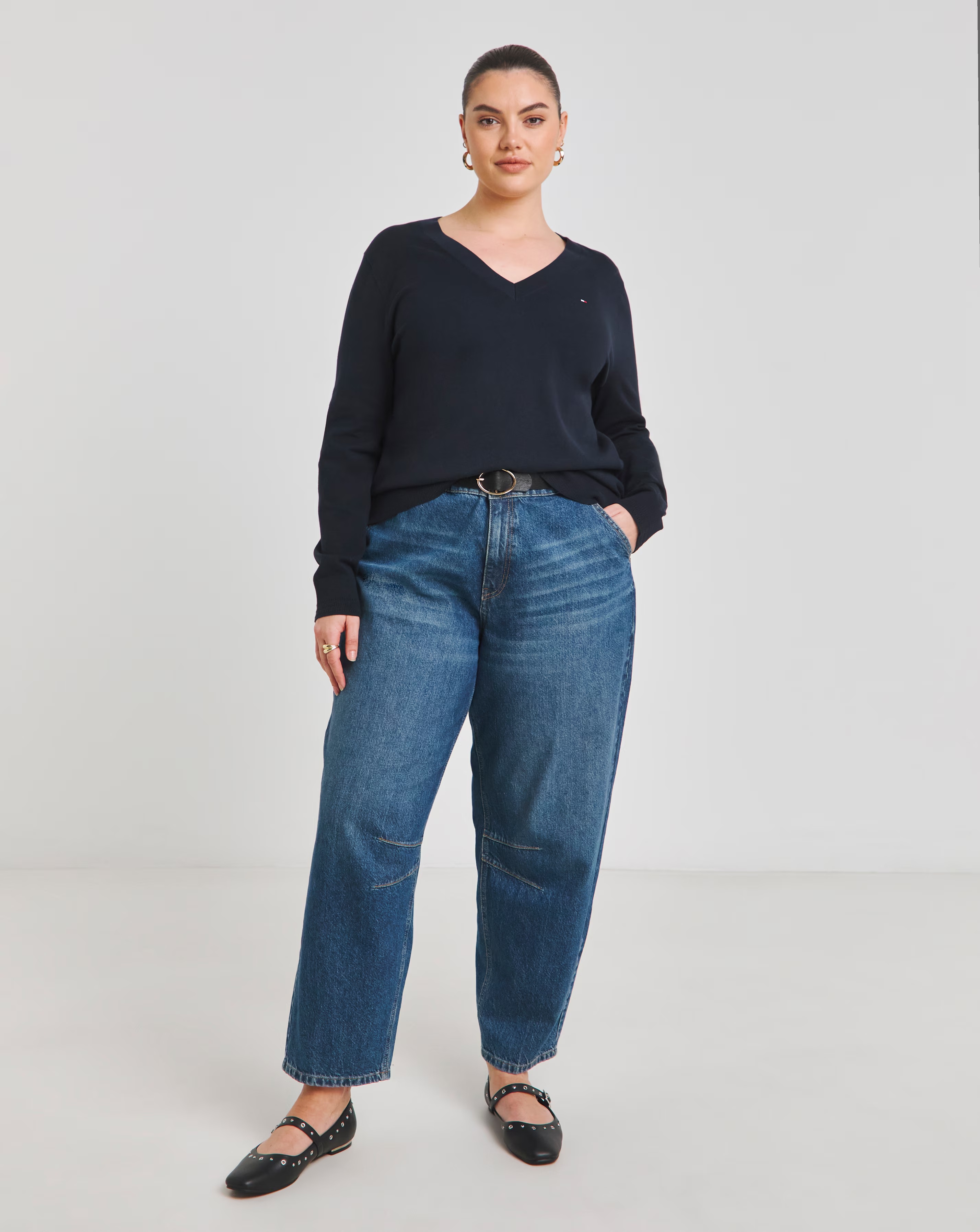 Tommy Hilfiger Jersey Stitch V Neck Sweater