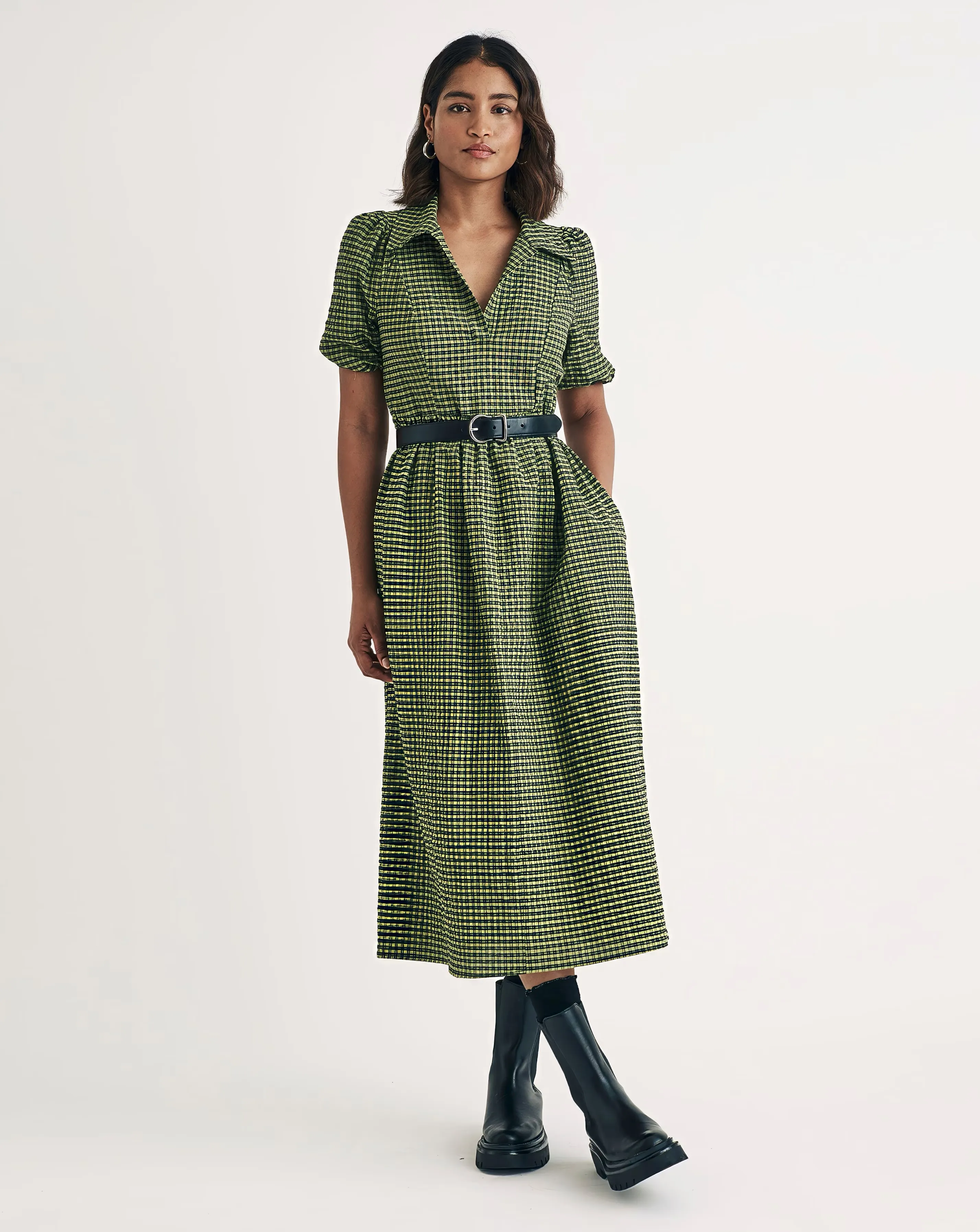 Nobody's Child Hebe Check Midaxi Dress