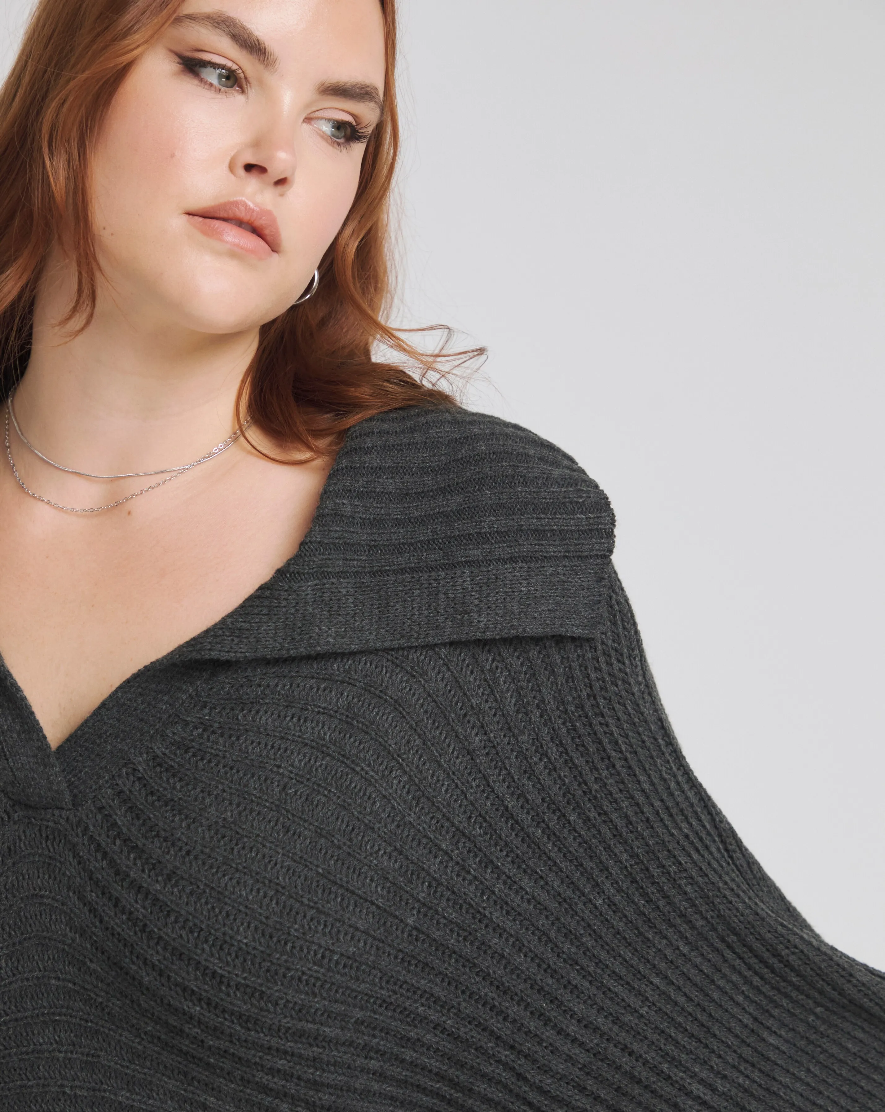 Charcoal Collar Detail Jumper