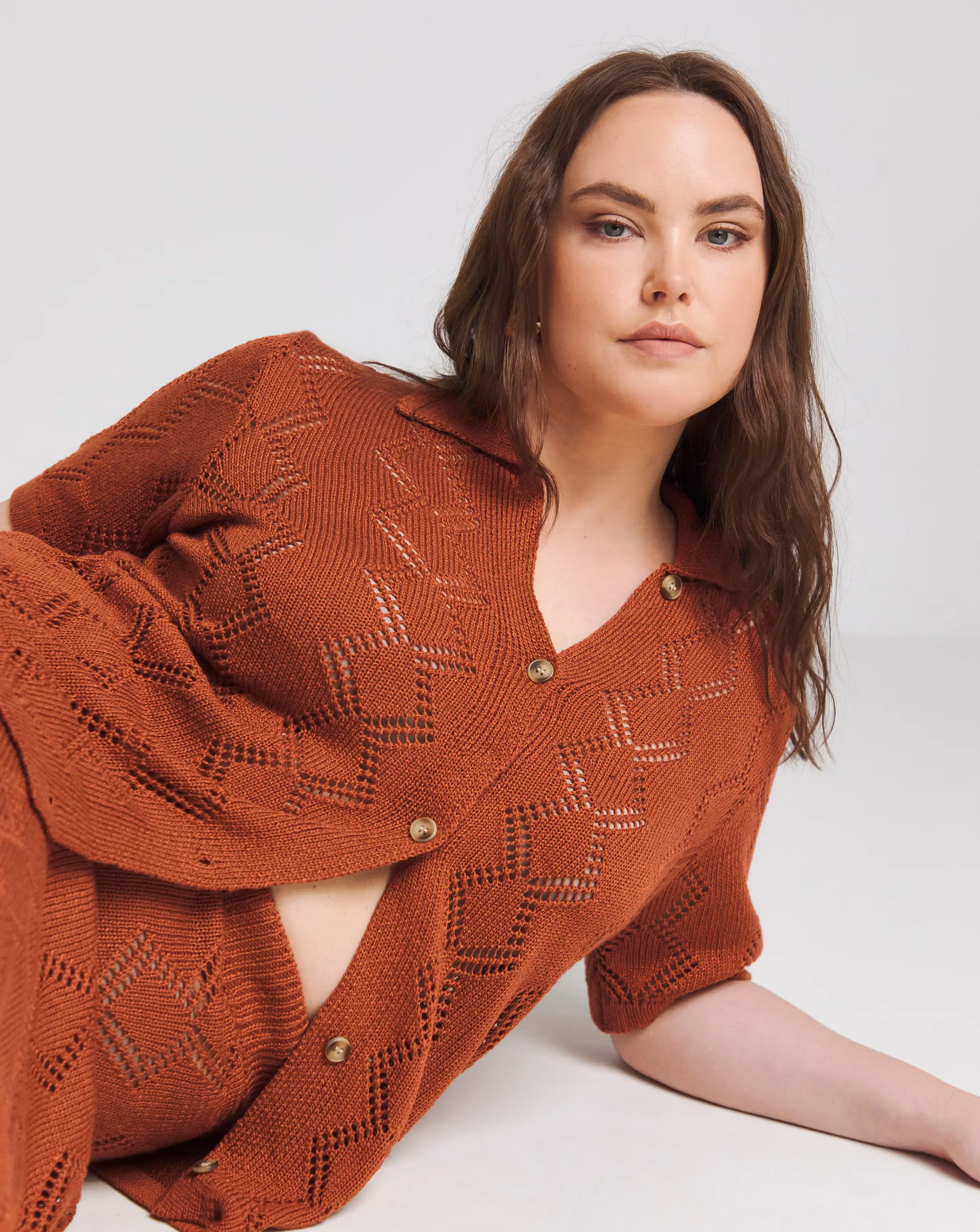 Rust Crochet Shirt Co Ord 1 101296-rust-crochet-shirt-co-ord-1.webp