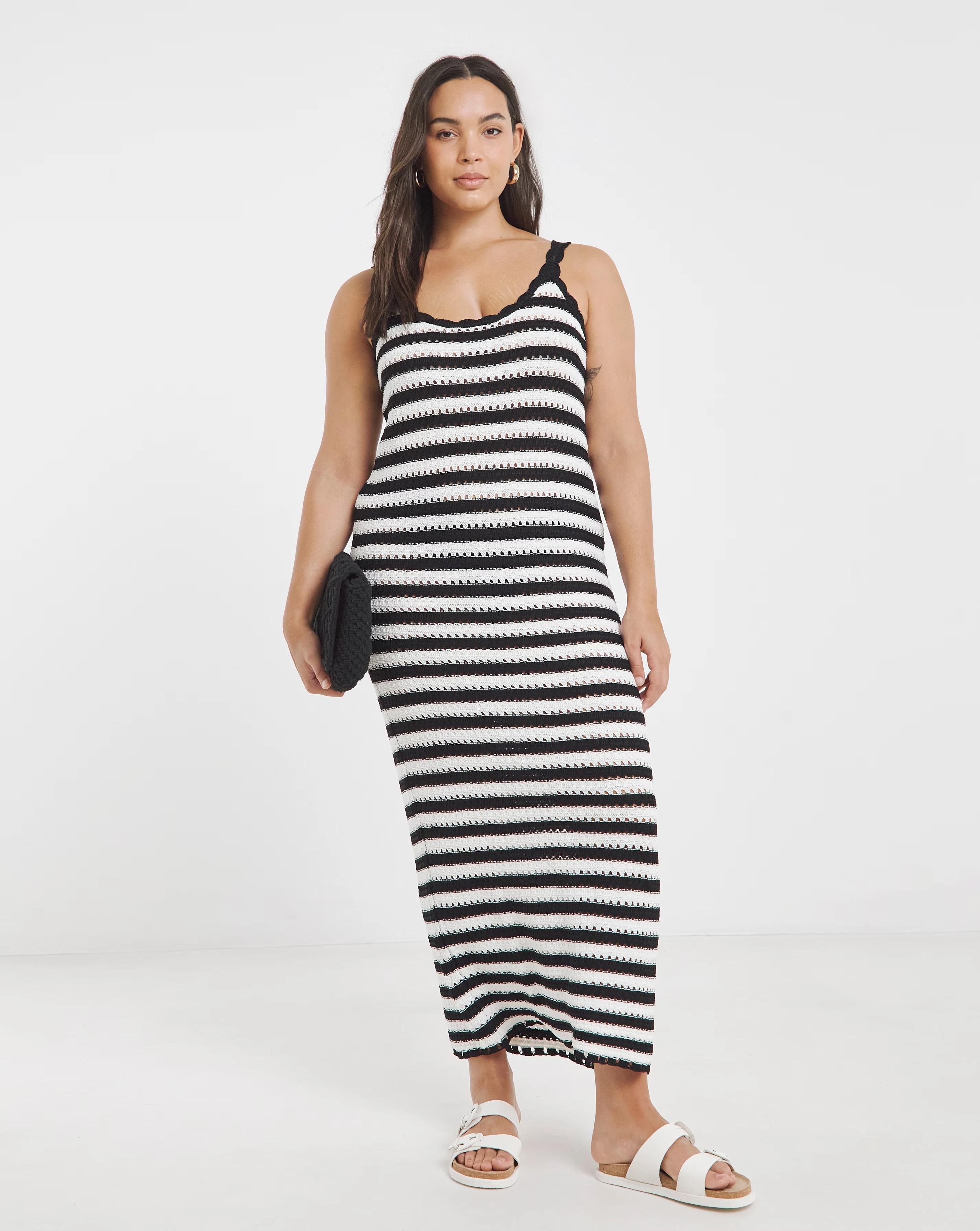 Simply Be Mono Stripe Crochet Maxi Dress 1 101320-simply-be-mono-stripe-crochet-maxi-dress-1.webp