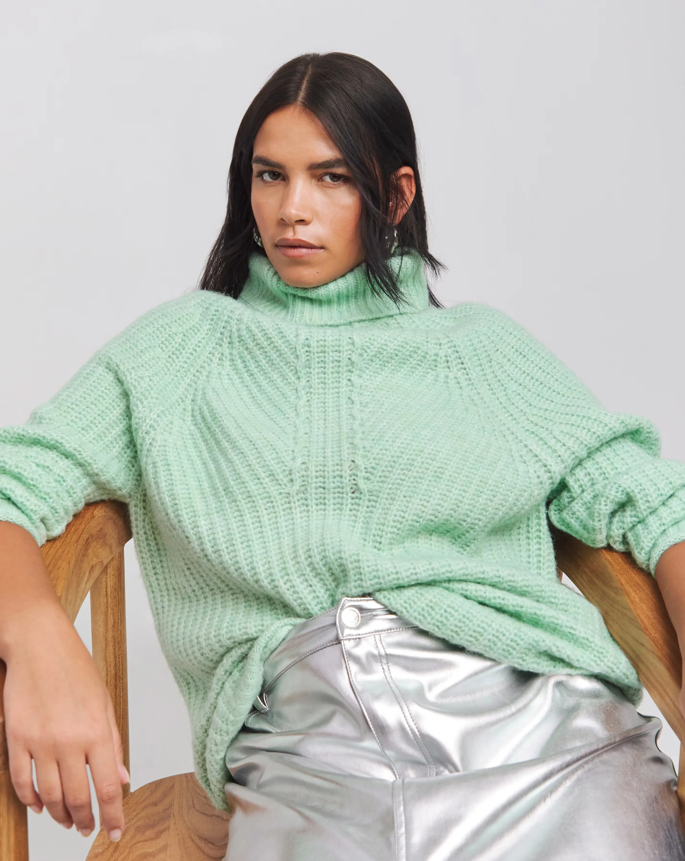 Green Chunky Roll Neck Longline Jumper 1 101709-green-chunky-roll-neck-longline-jumper-1.webp