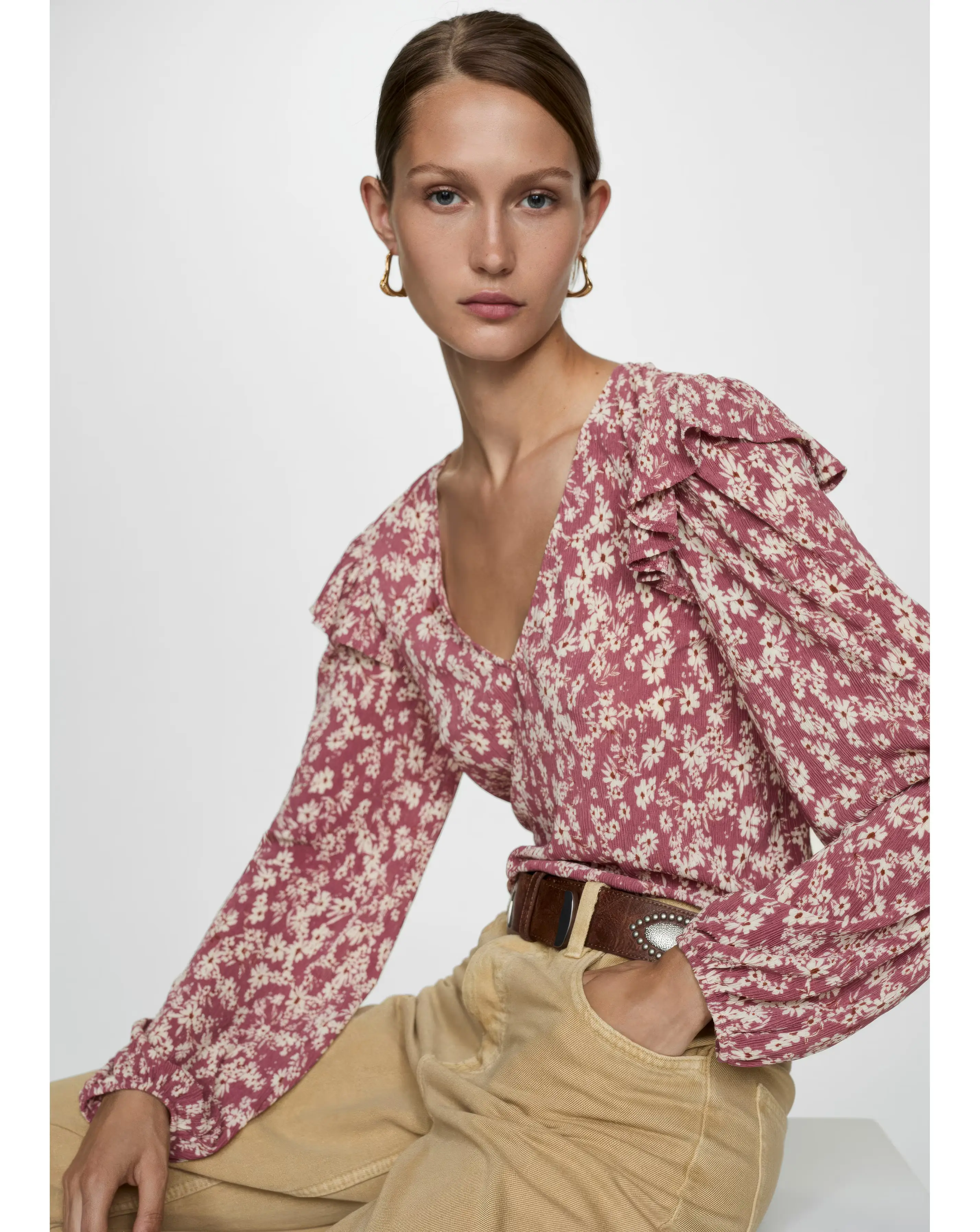 Mango Floral Shoulder Ruffle Top 1 102701-mango-floral-shoulder-ruffle-top-1.webp