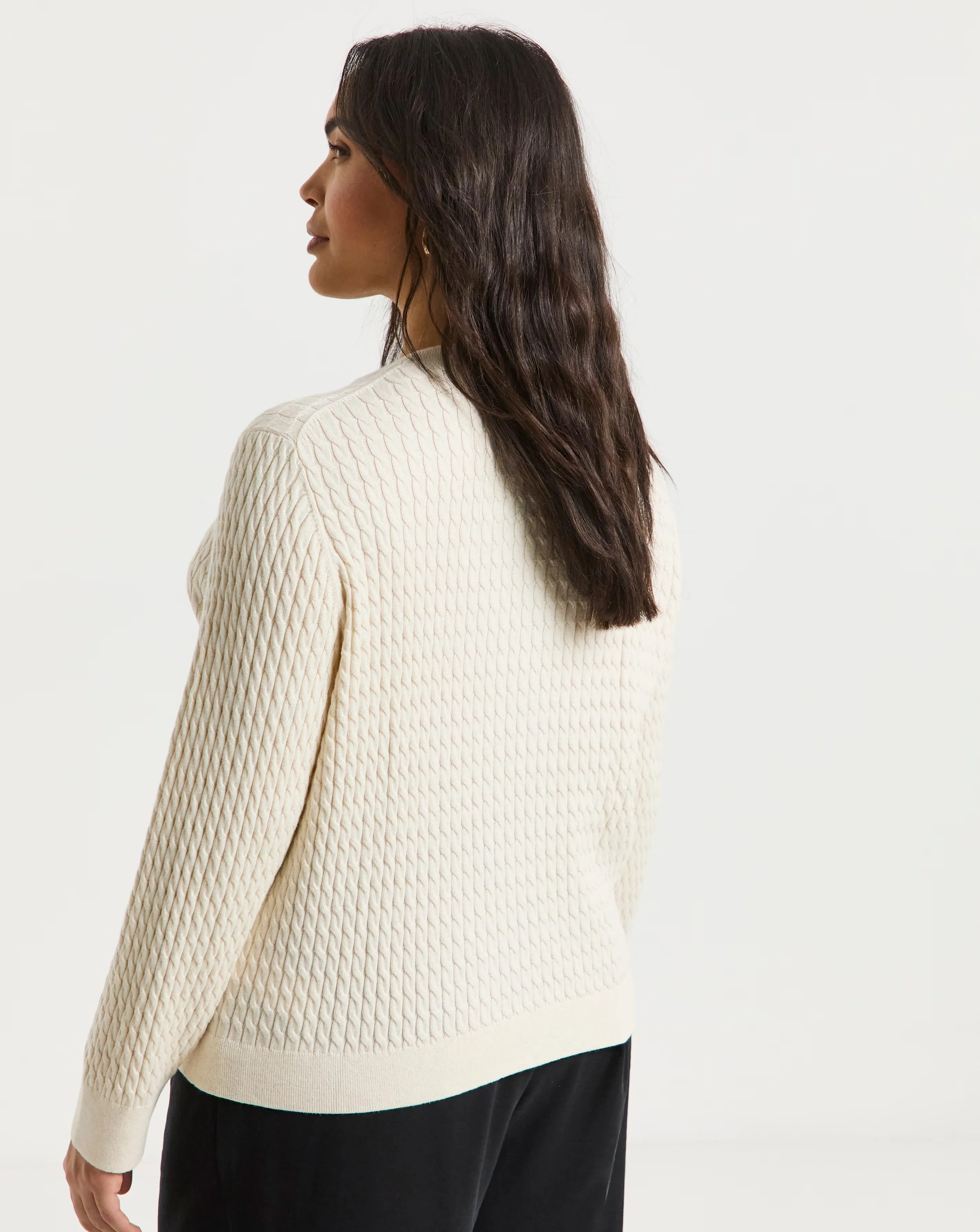 Tommy Hilfiger Cable Knit Crew Long Sleeve Sweater