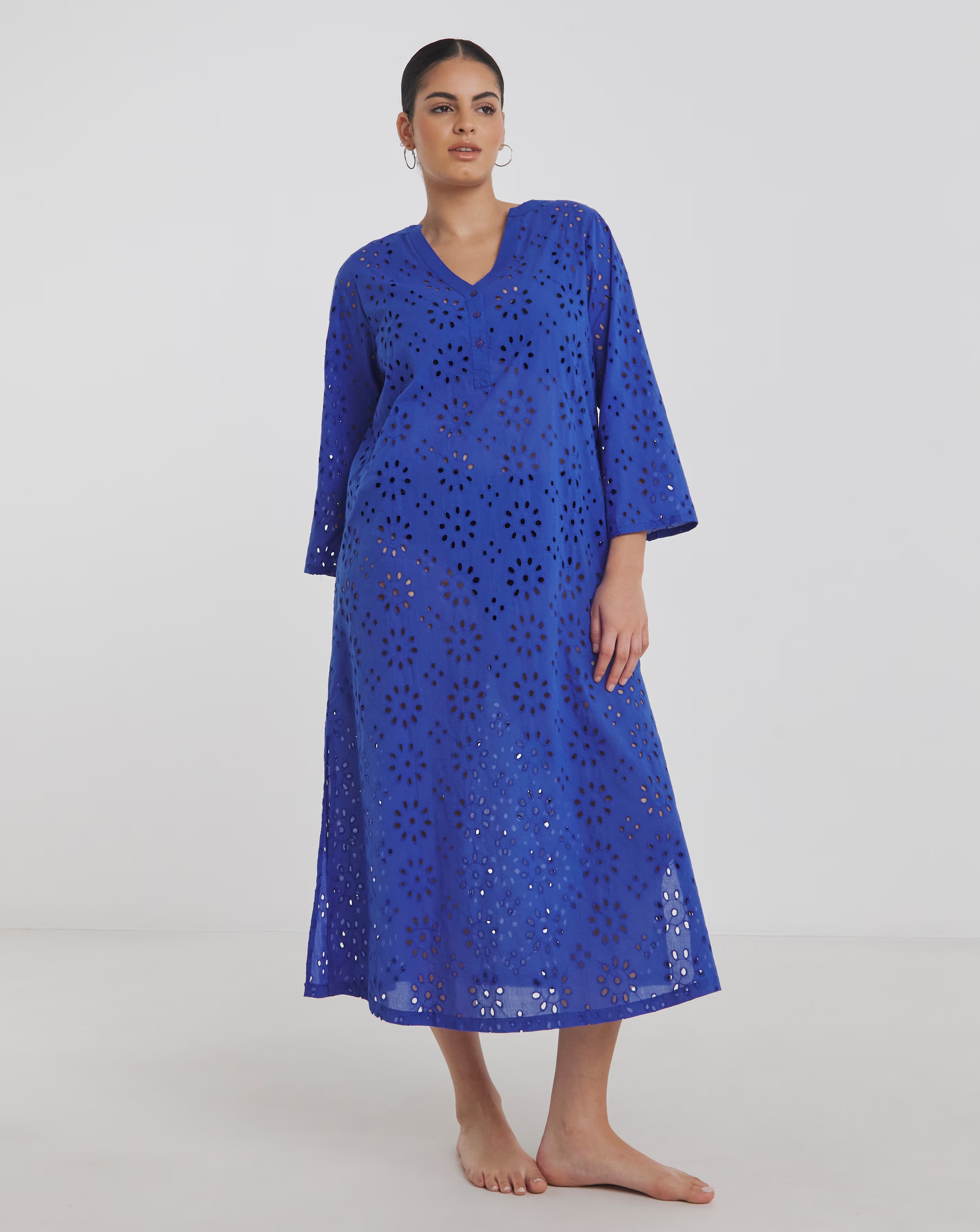 Broderie Anglaise Cotton Beach Dress