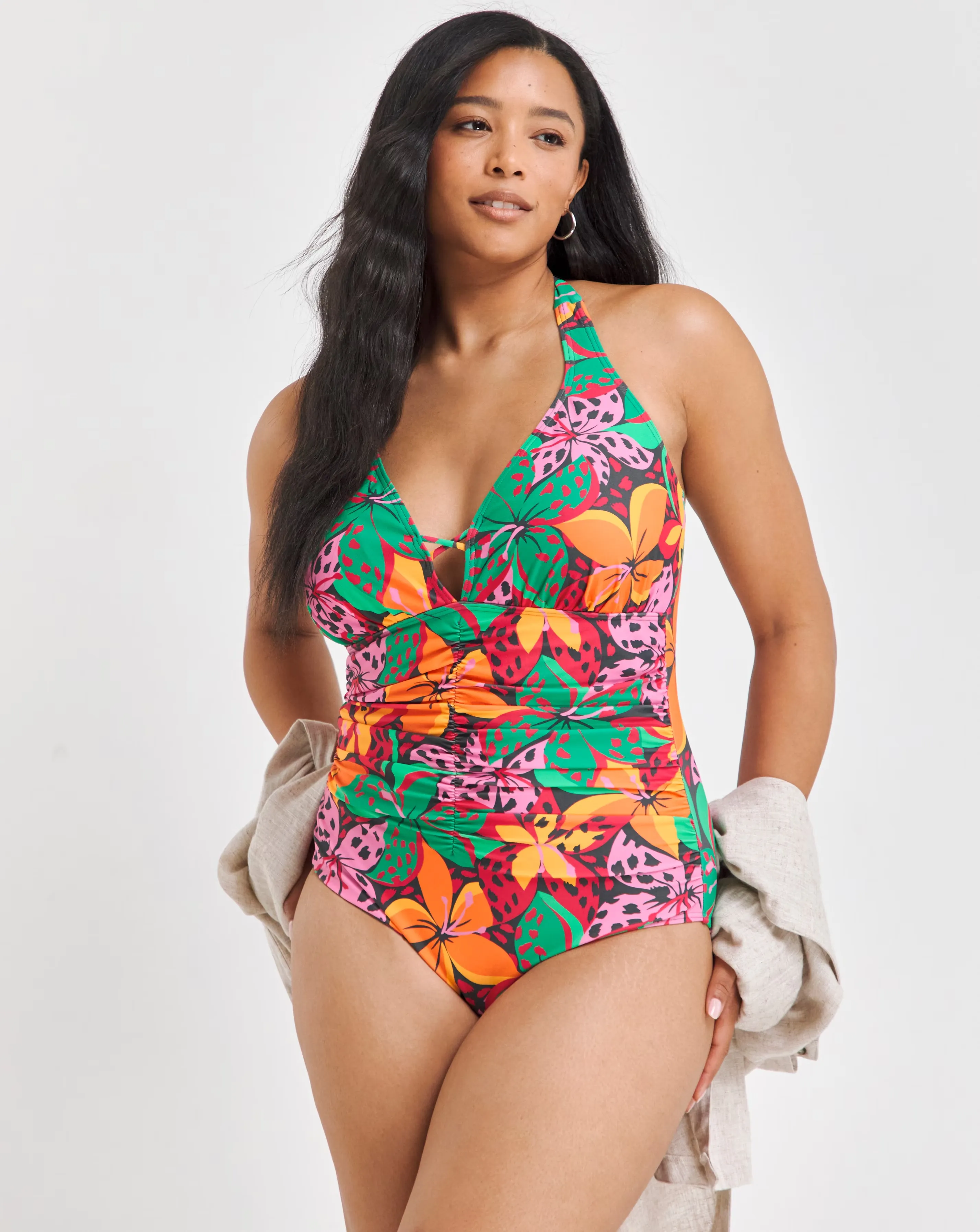 Tummy Control Halterneck Swimsuit