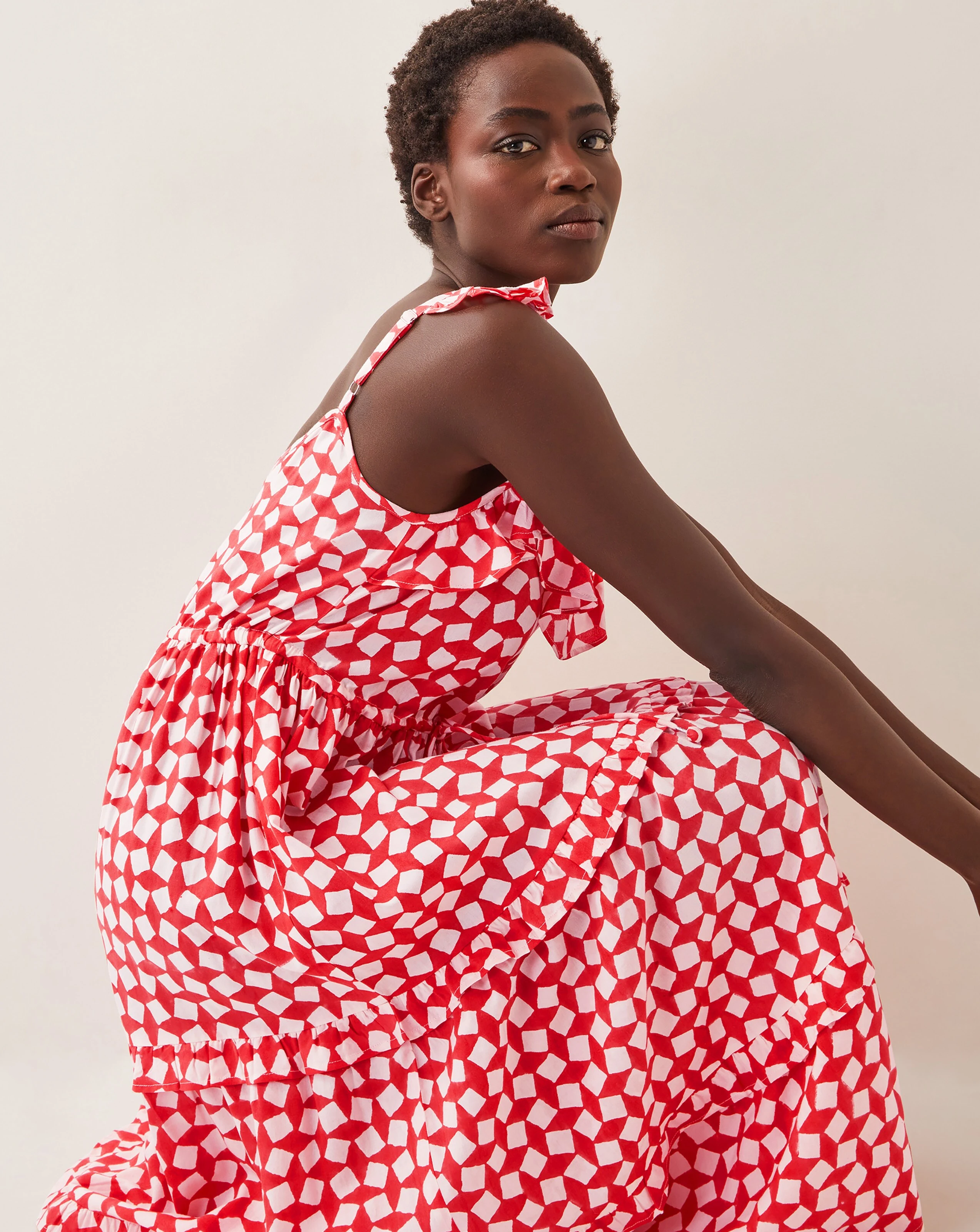 Monsoon Geena Woodblock Midi Dress