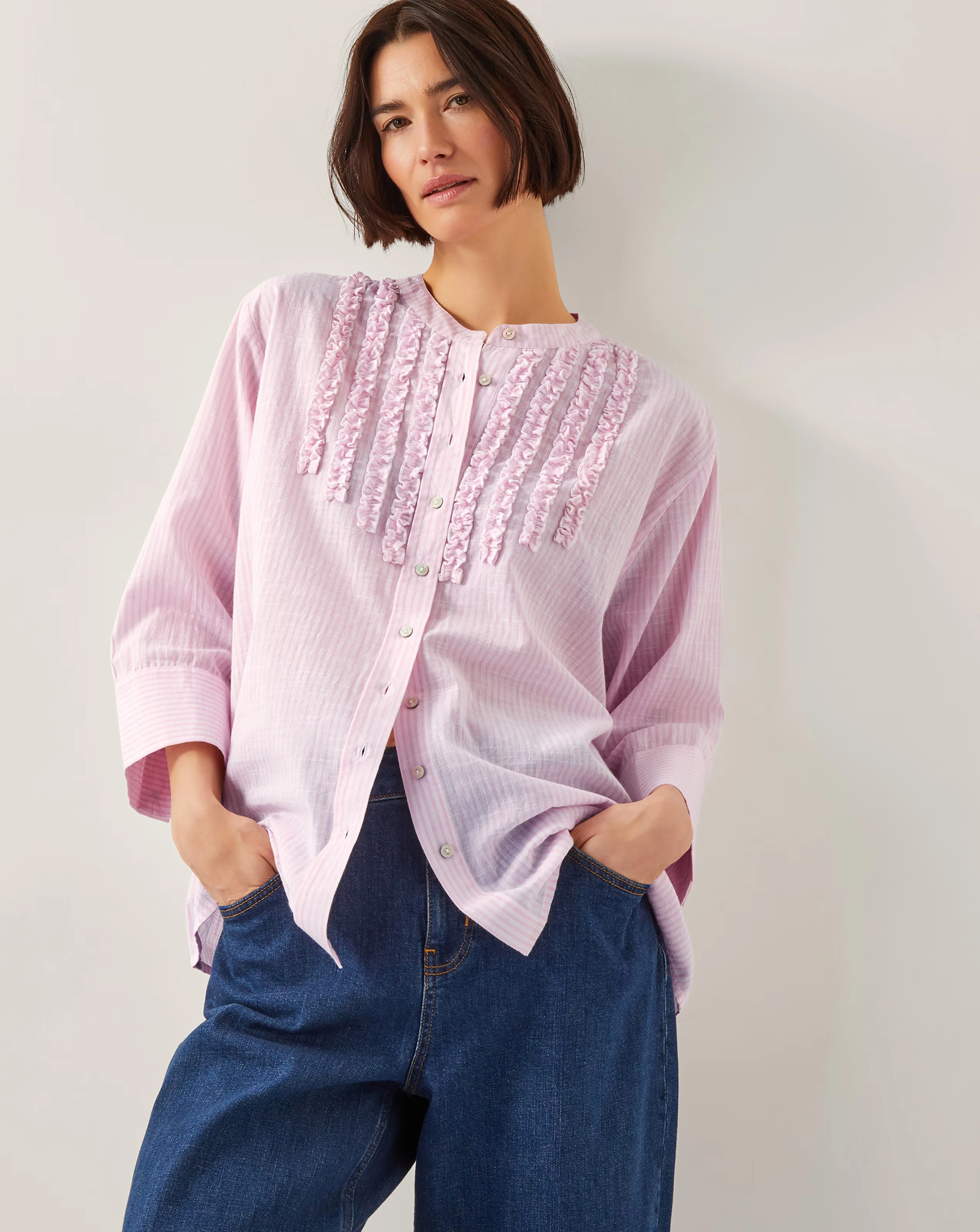 Monsoon Laura Ruffle Stripe Shirt 1 109965-monsoon-laura-ruffle-stripe-shirt-1.webp
