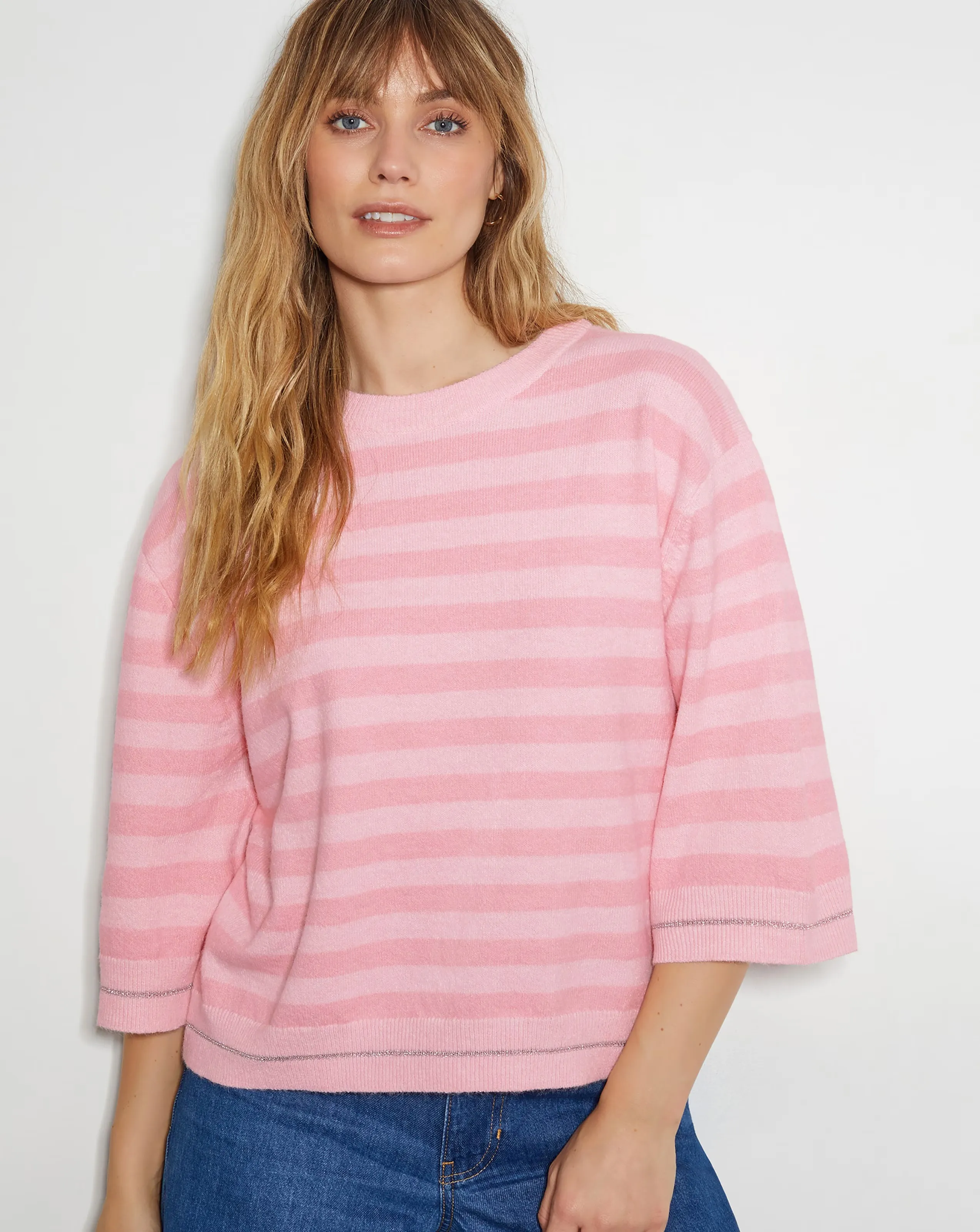 Monsoon Sammi Stripe Crop Sleeve Jumper 1 110448-monsoon-sammi-stripe-crop-sleeve-jumper-1.webp