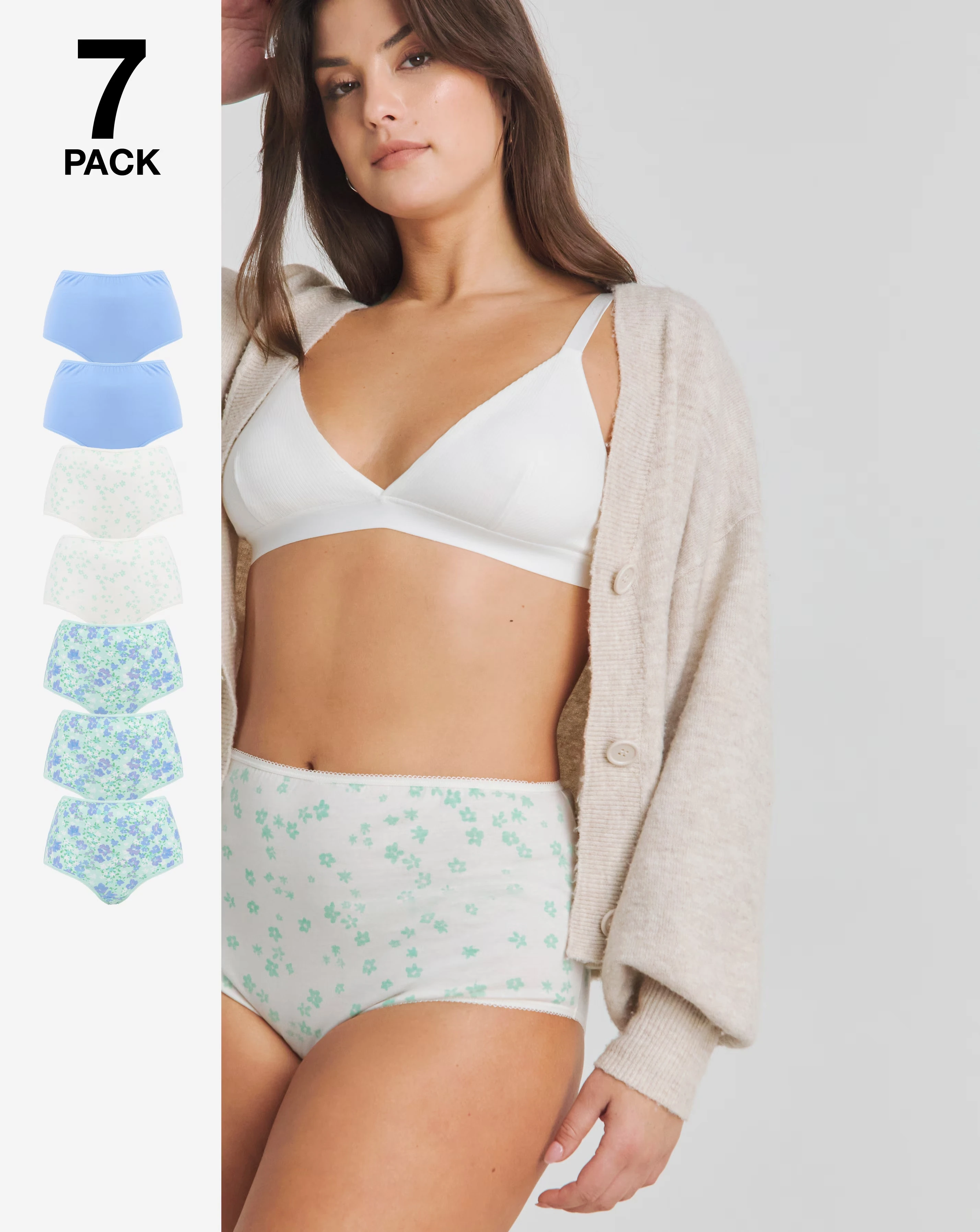 Pretty Secrets (7 Pack) Cotton Full Fit Brief Knickers Aqua Floral 1 112743-pretty-secrets-7-pack-cotton-full-fit-brief-knickers-aqua-floral-1.webp