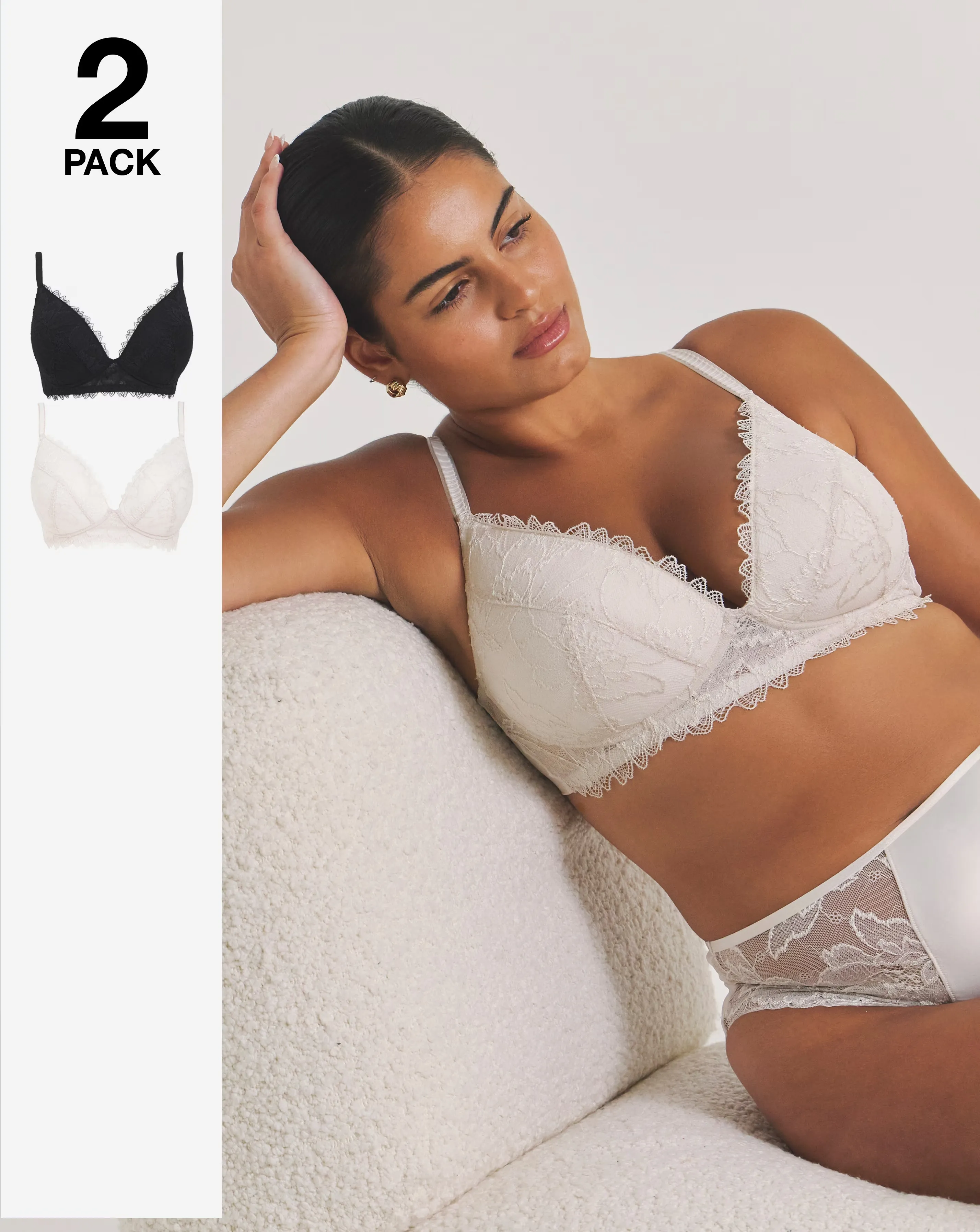 Pretty Secrets (2 Pack) Willow Stretch Lace Non Wired Bralettes (B-F) 1 113683-pretty-secrets-2-pack-willow-stretch-lace-non-wired-bralettes-b-f–1.webp