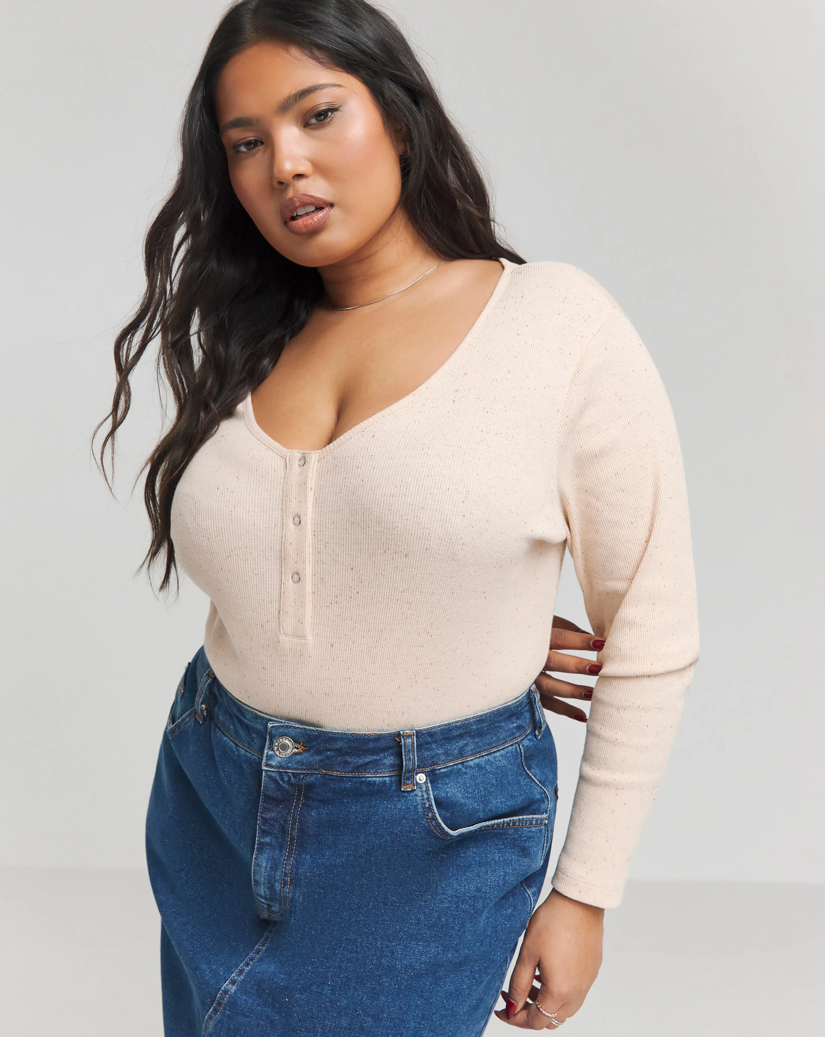 Sand Button Front Neppy Rib Body 1 115613-sand-button-front-neppy-rib-body-1.webp
