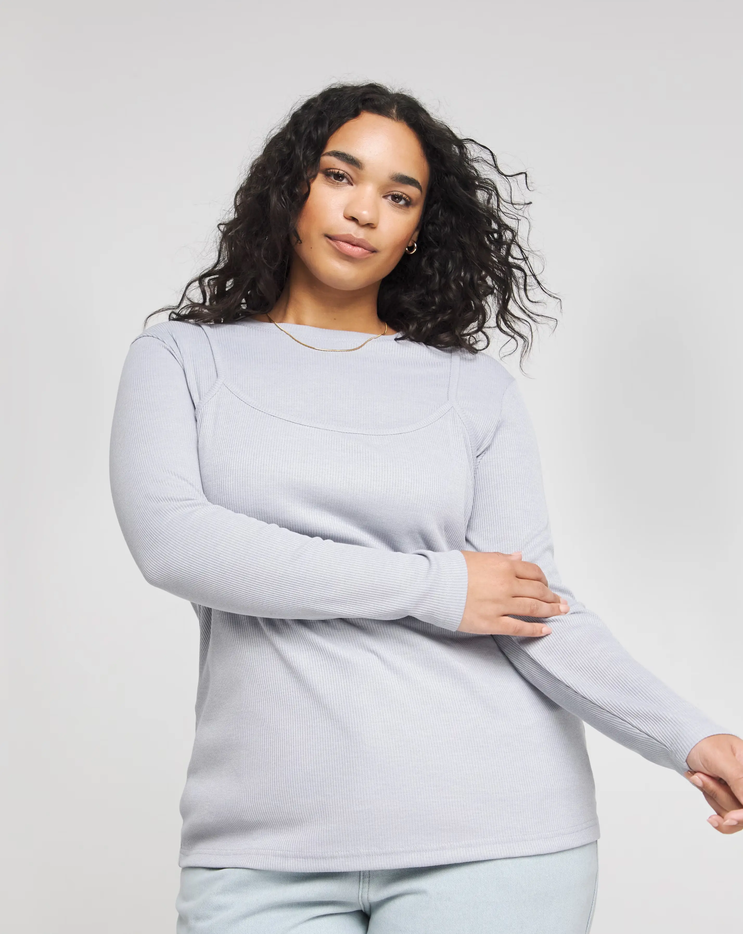 Grey 2 in 1 Top