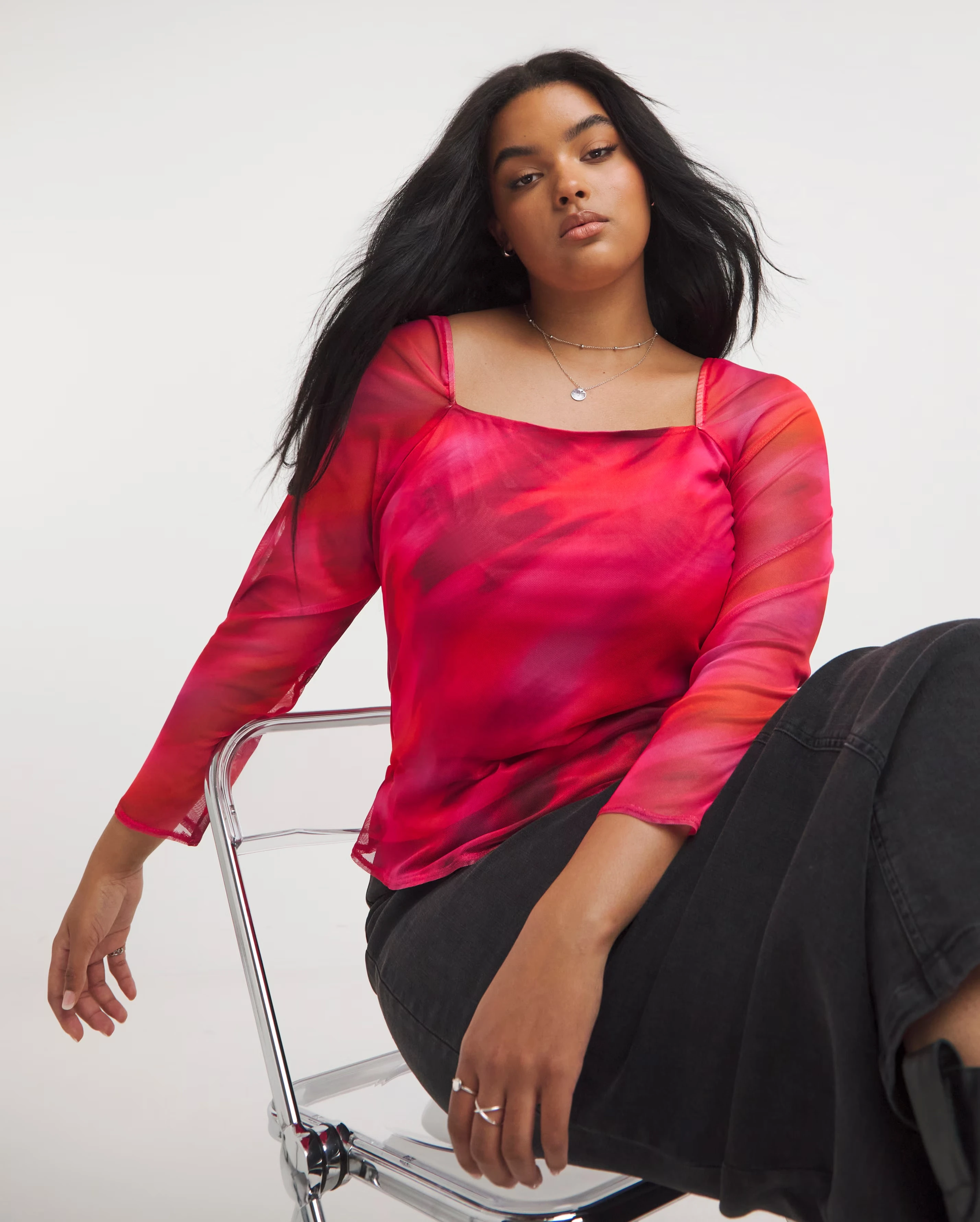 Multi Printed Mesh Square Neck Top 1 115717-multi-printed-mesh-square-neck-top-1.webp