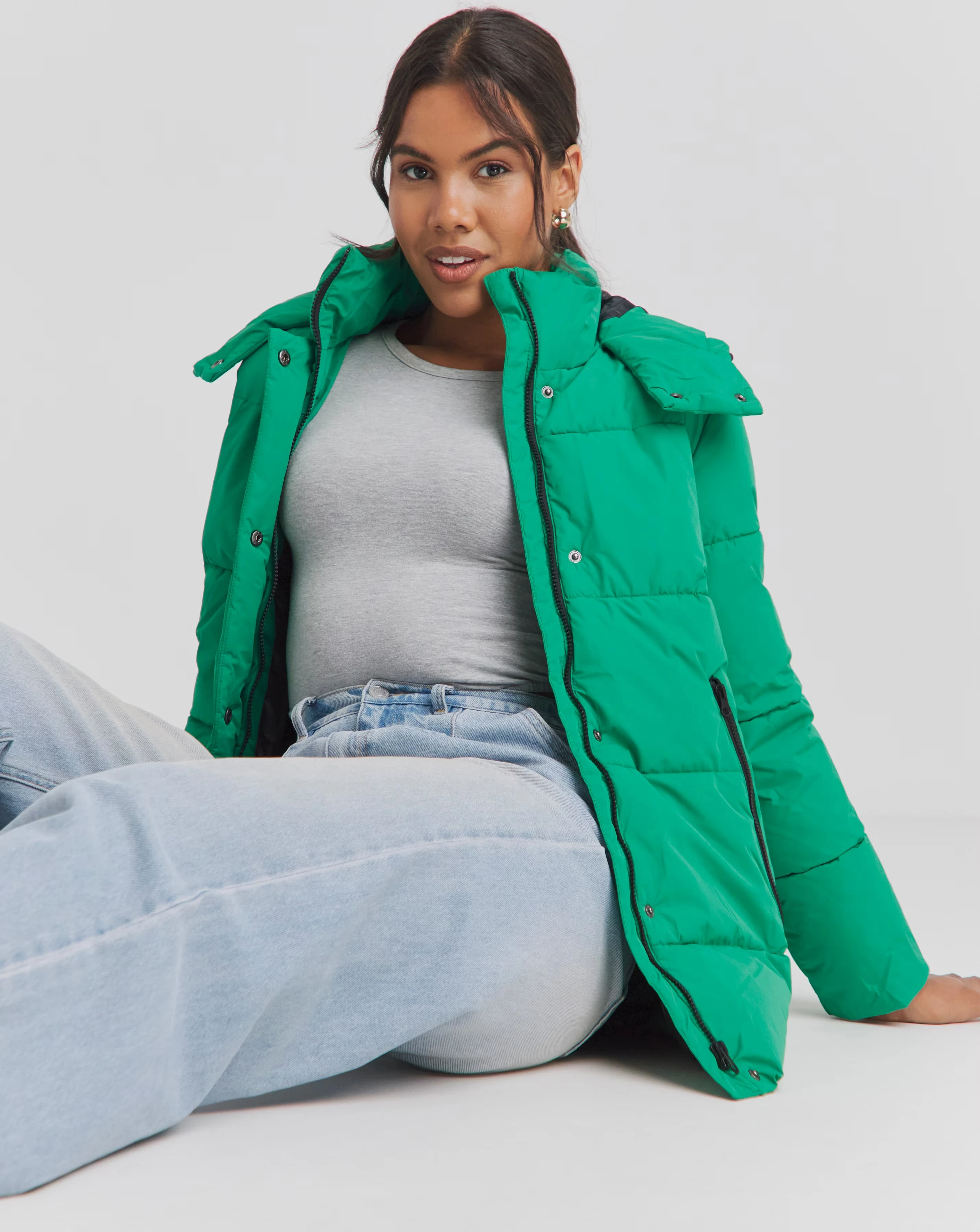 Green Mid Duvet Puffer Coat 1 116404-green-mid-duvet-puffer-coat-1.webp