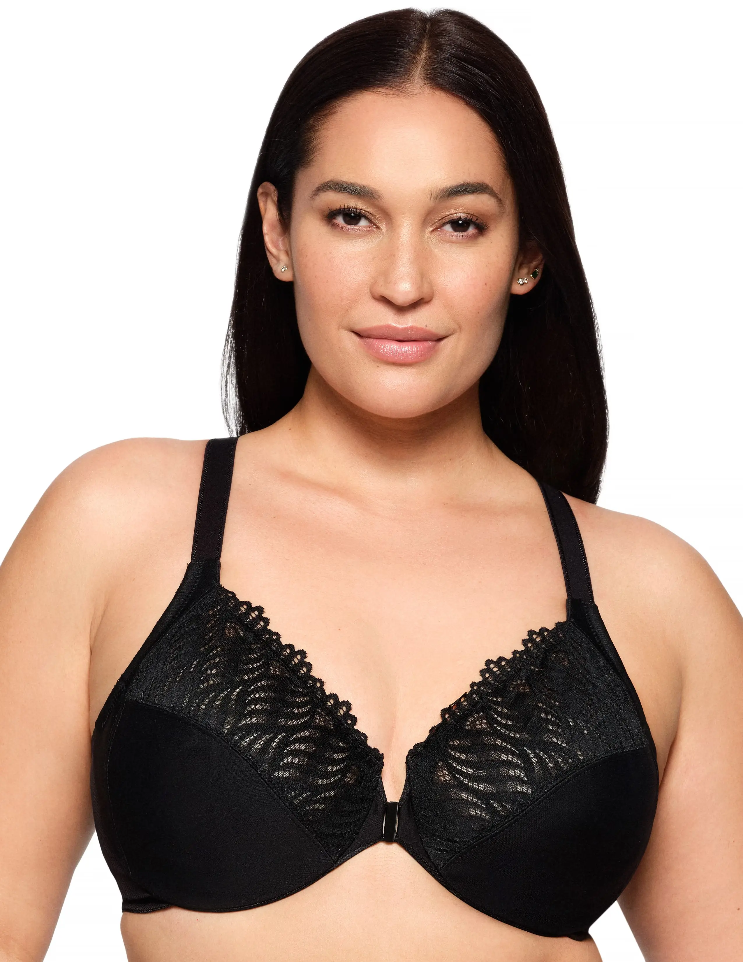 Glamorise Plus Size Front-Fastening T-Back WonderWire 1246