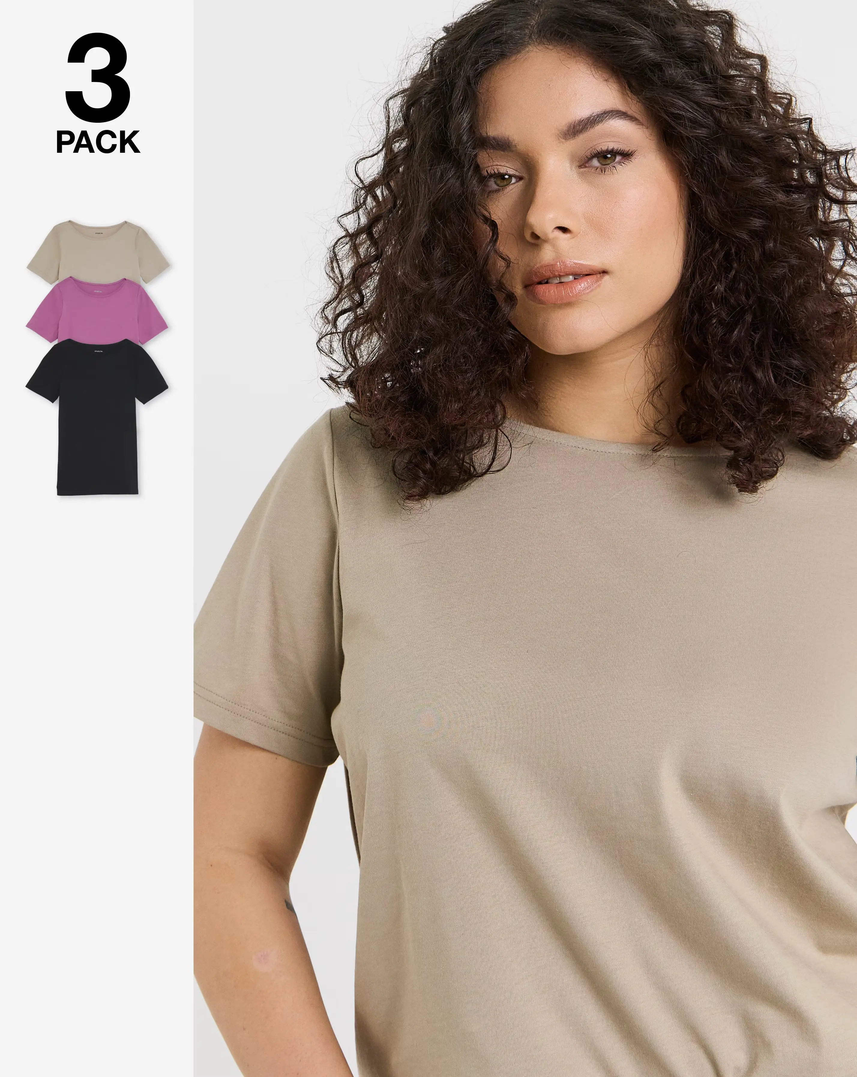 Black, Taupe & Pink 3 Pack Pure Cotton Short Sleeve Slash Neck Tops 1 118091-black-taupe-amp-pink-3-pack-pure-cotton-short-sleeve-slash-neck-tops-1.webp