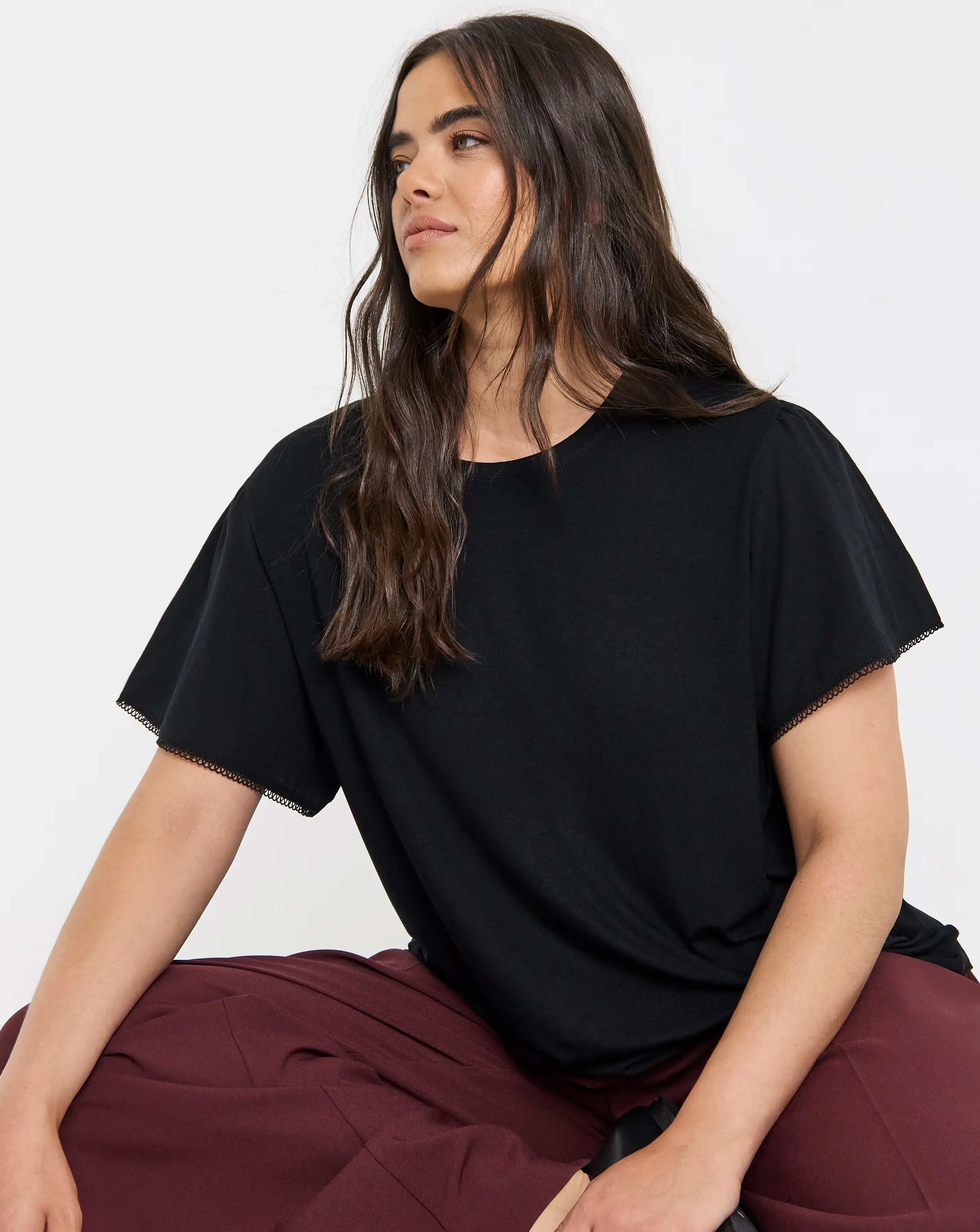 Black Angel Sleeve T-Shirt