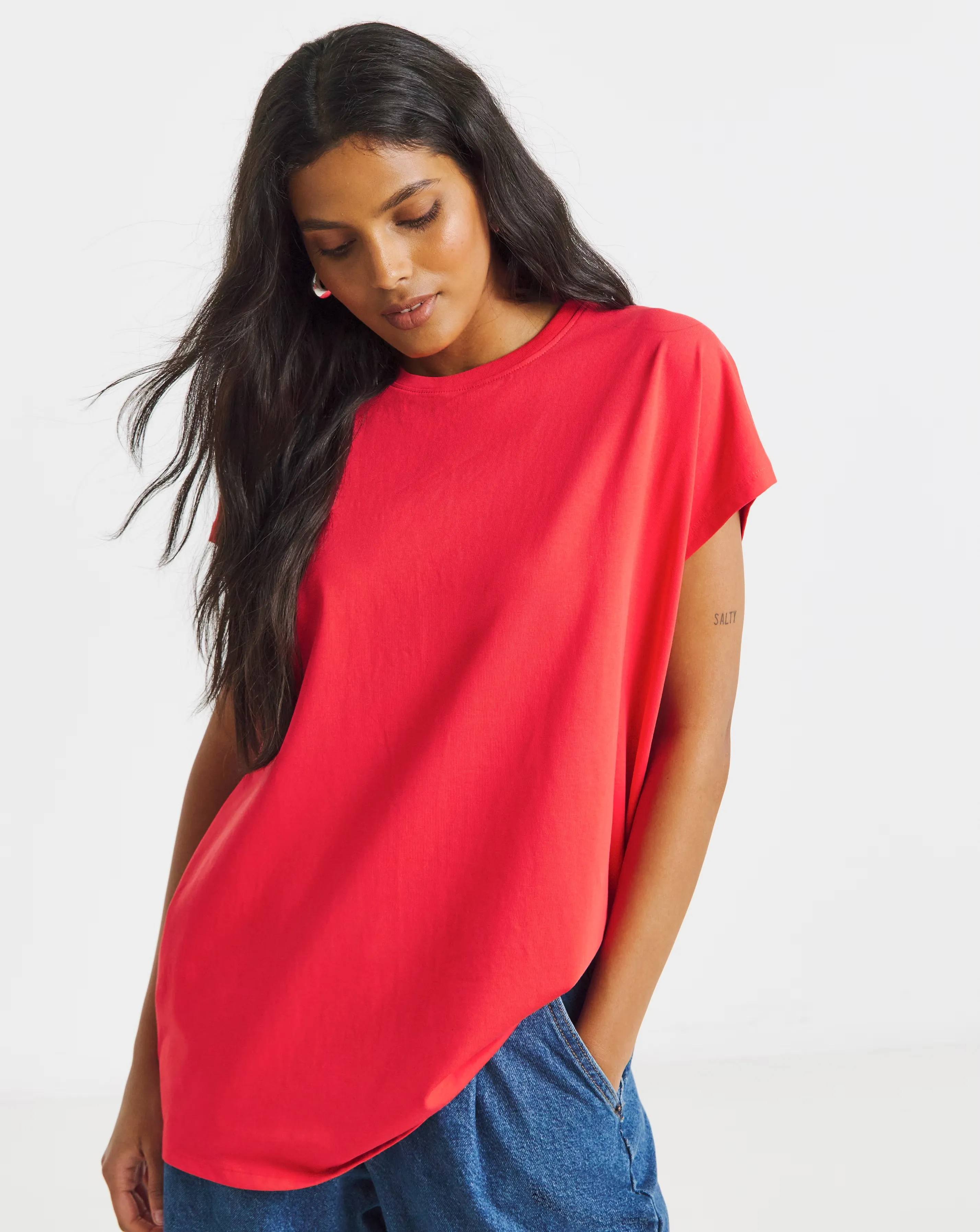 Simply Be Red Slouchy Dip Back T-Shirt 1 118369-simply-be-red-slouchy-dip-back-t-shirt-1.webp