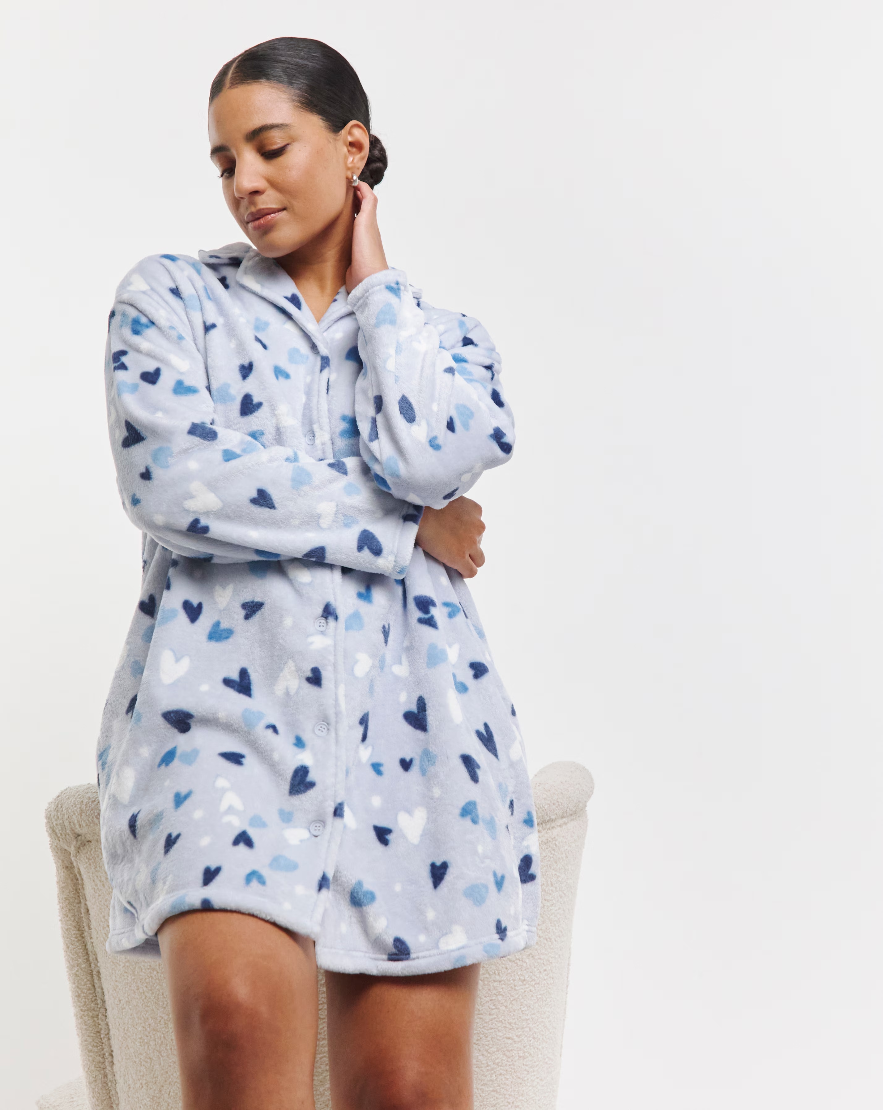 Pretty Secrets Fleece Button Up Nightshirt 1 119725-pretty-secrets-fleece-button-up-nightshirt-1.jpg