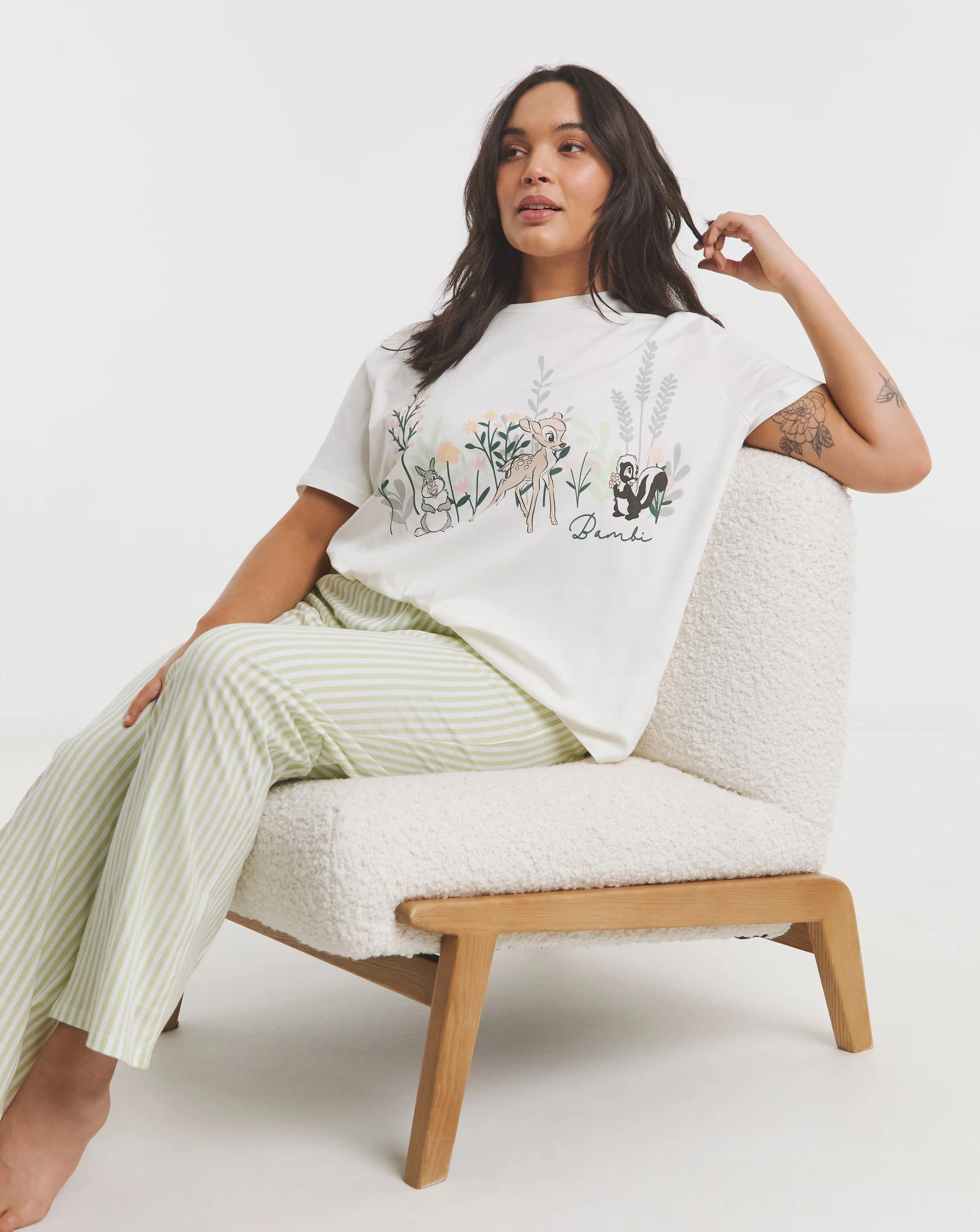 Bambi Cotton Wide Leg Pyjama Set