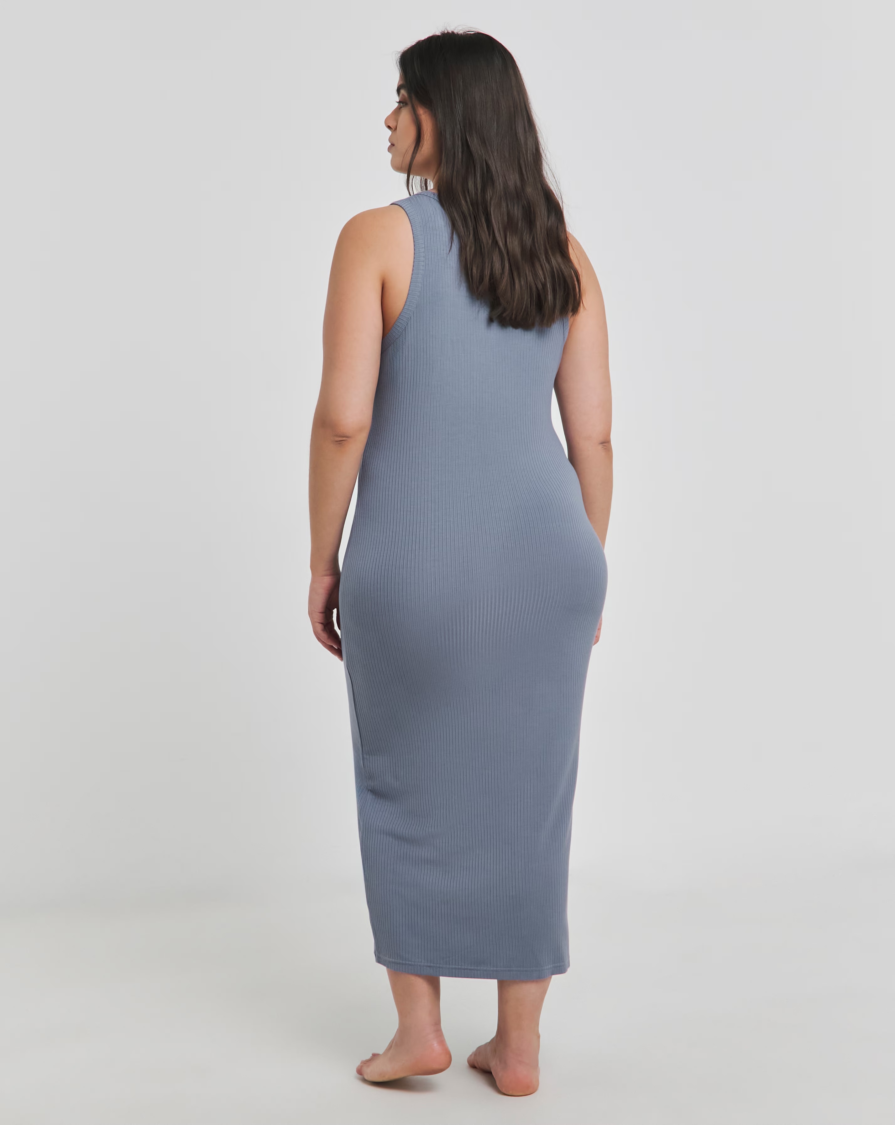 Brushed Modal Ribbed Lounge Dress