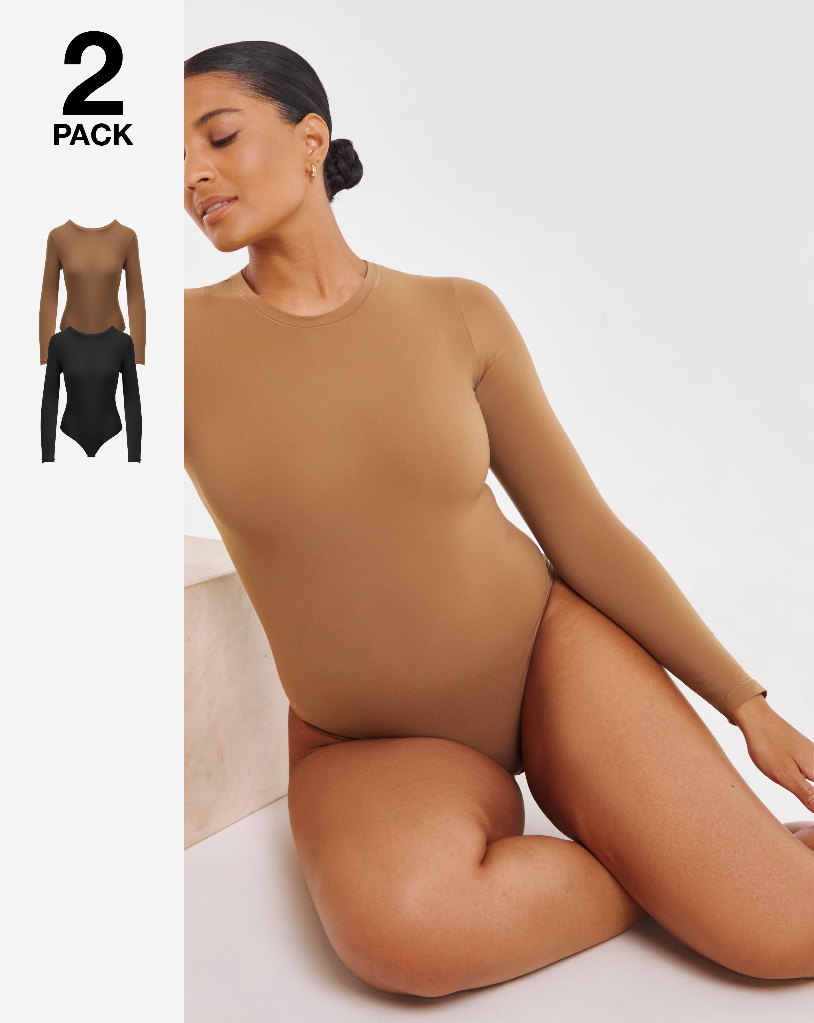 Magisculpt 2 Pack Smoothing Long Sleeve Bodysuit Control 1