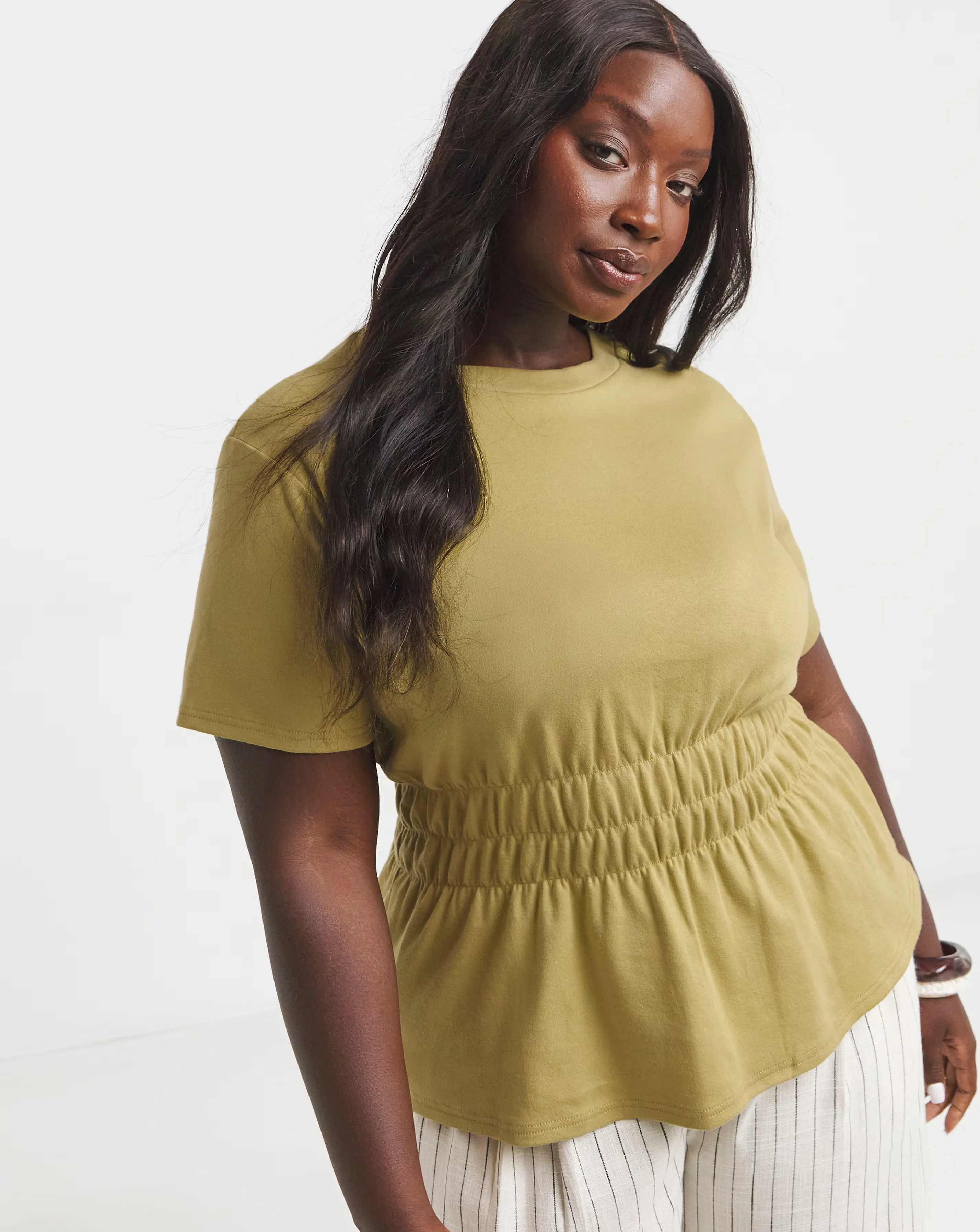 121065-khaki-shirred-waist-t-shirt-1.webp