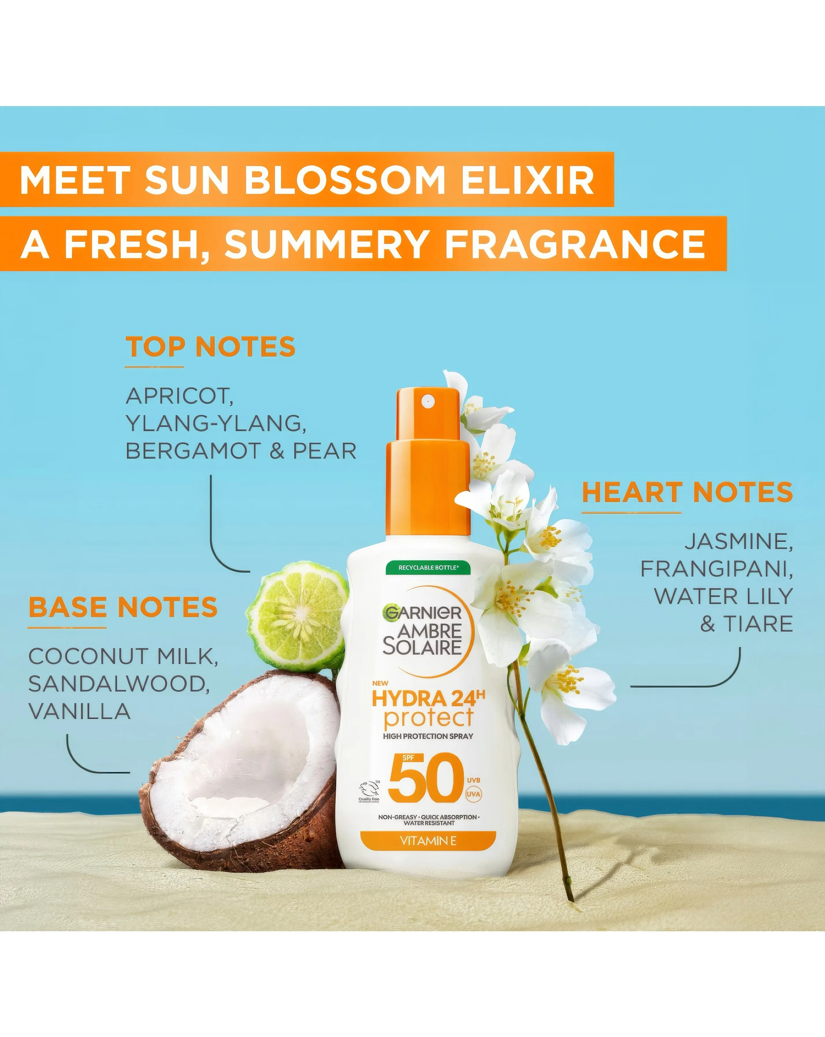 Garnier Ambre Solaire SPF 50 Hydra 24 Hour Protect spray