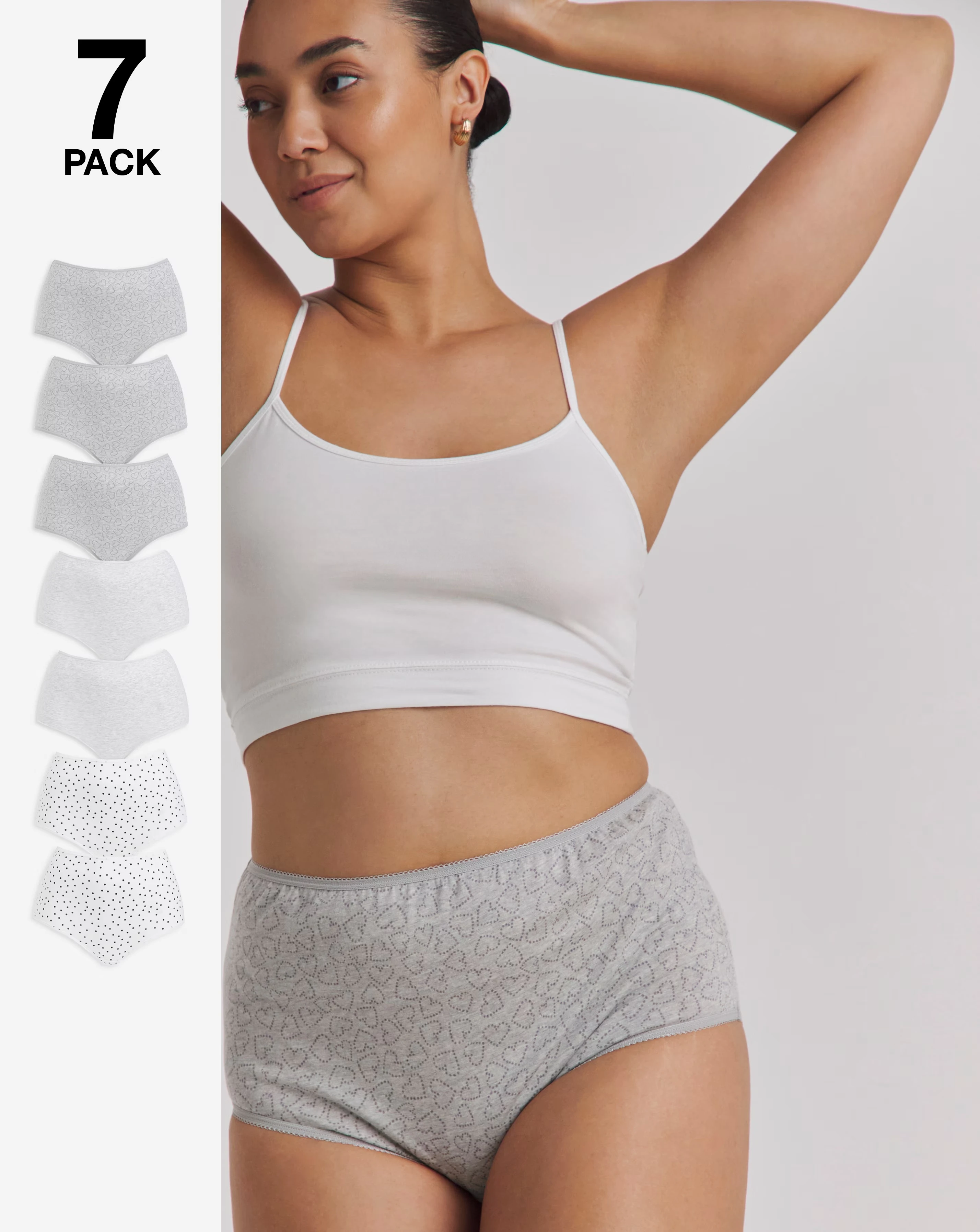 Pretty Secrets (7 Pack) Cotton Full Fit Brief Knickers Heart Print 1 12440-pretty-secrets-7-pack-cotton-full-fit-brief-knickers-heart-print-1.webp