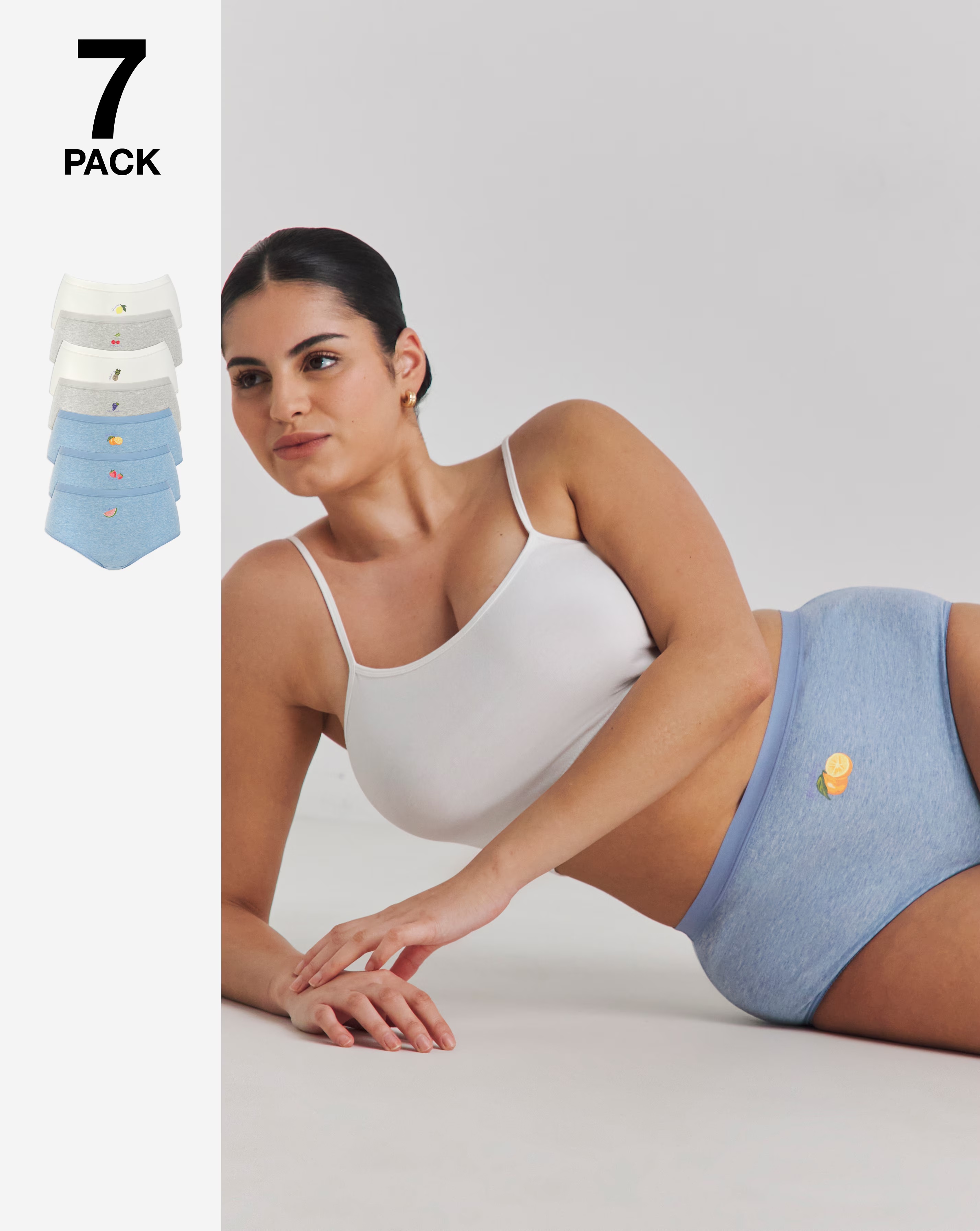 Pretty Secrets (7 Pack) Full Fit Brief Knickers Fruits