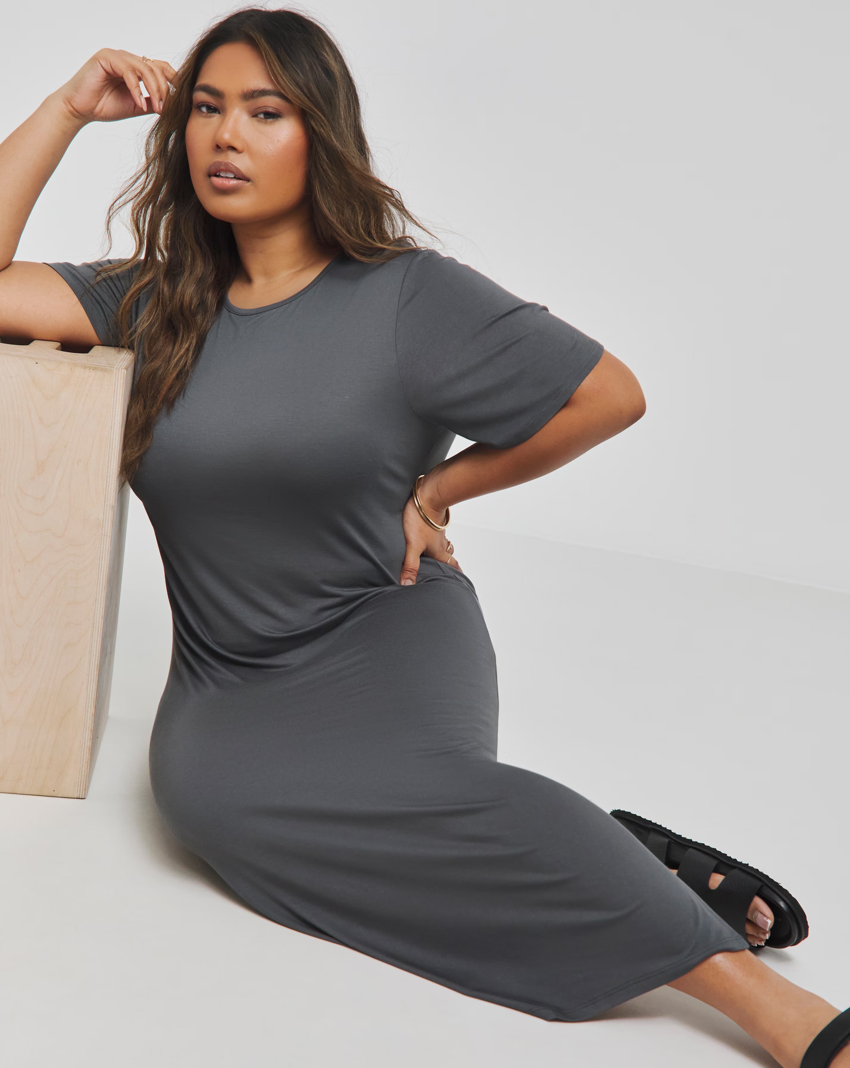 Grey Viscose Elastane T-Shirt Midi Dress 1 126036-grey-viscose-elastane-t-shirt-midi-dress-1.jpg