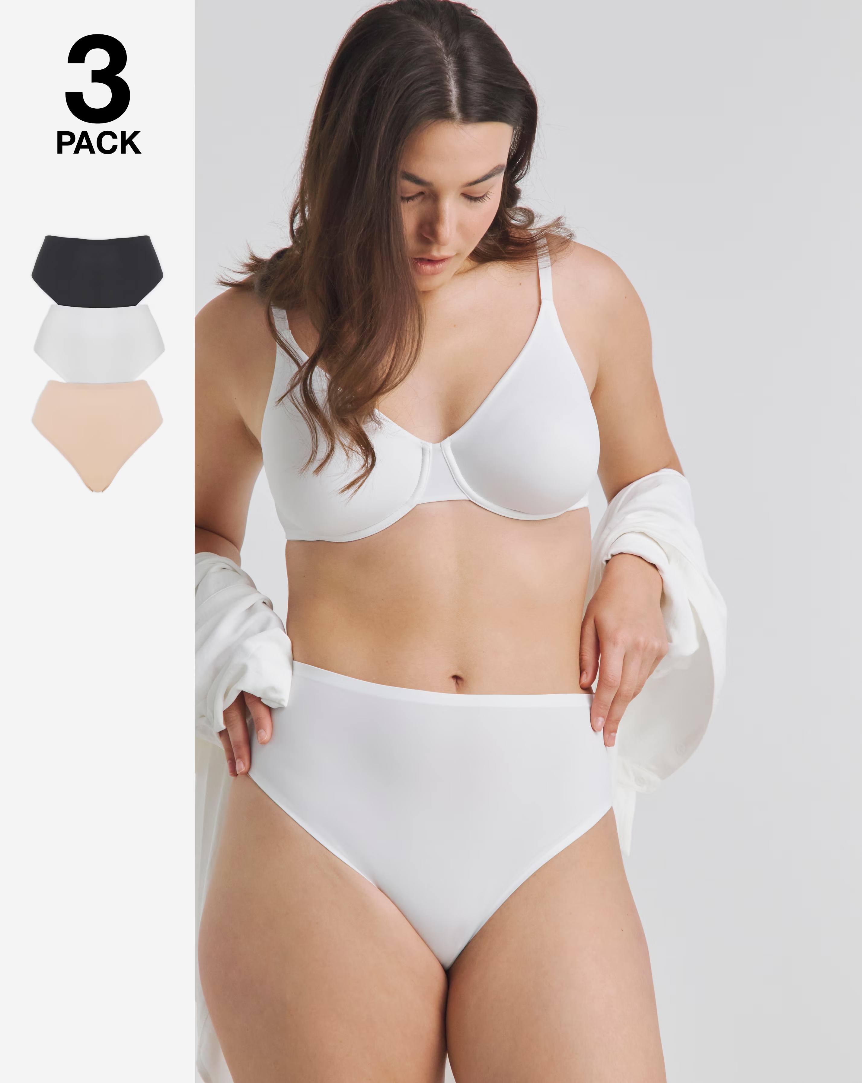 Pretty Secrets (3 Pack) New Claire Micro Smoothing Full Brief Knickers