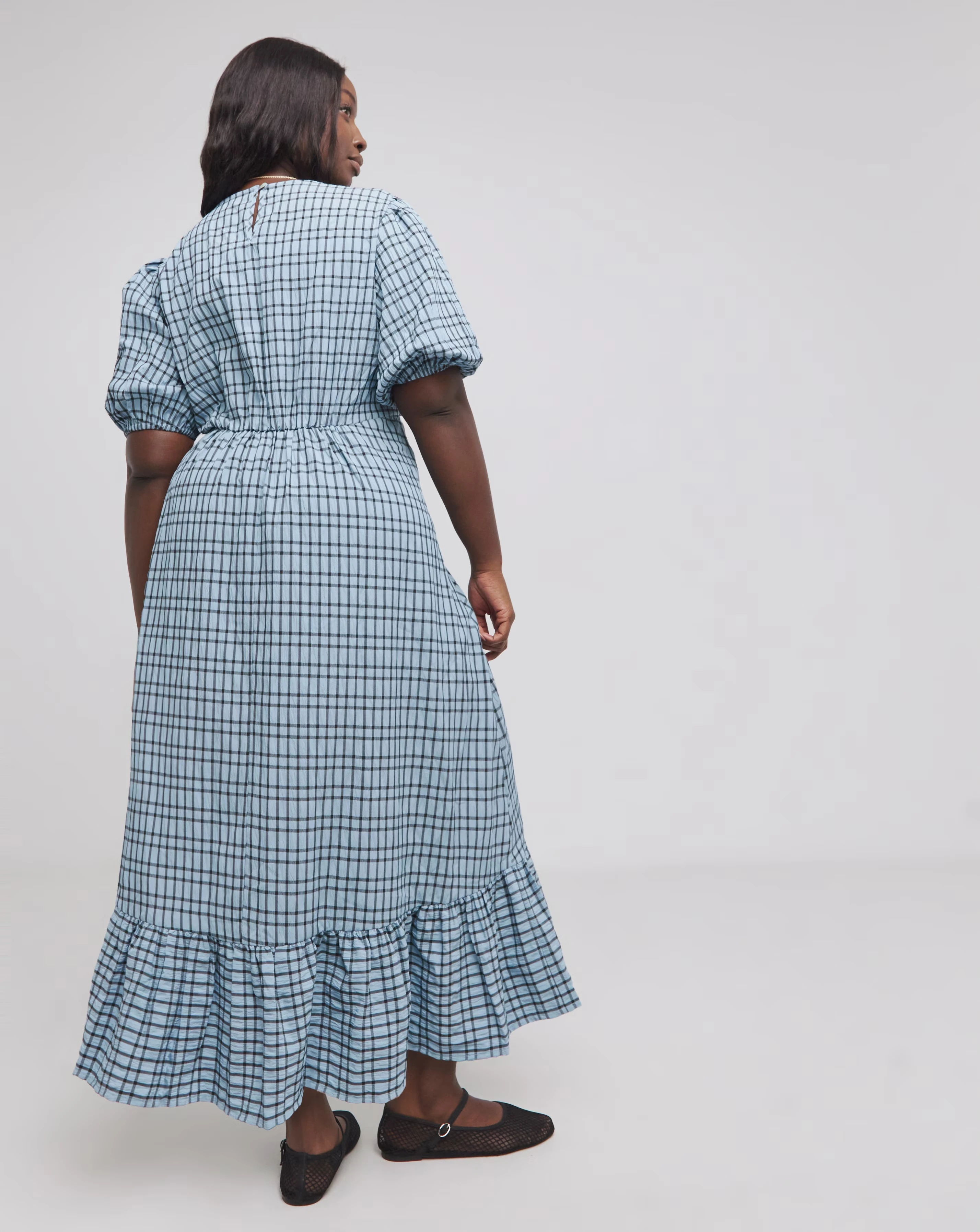 127939-blue-check-textured-short-sleeve-midi-dress-1.jpg
