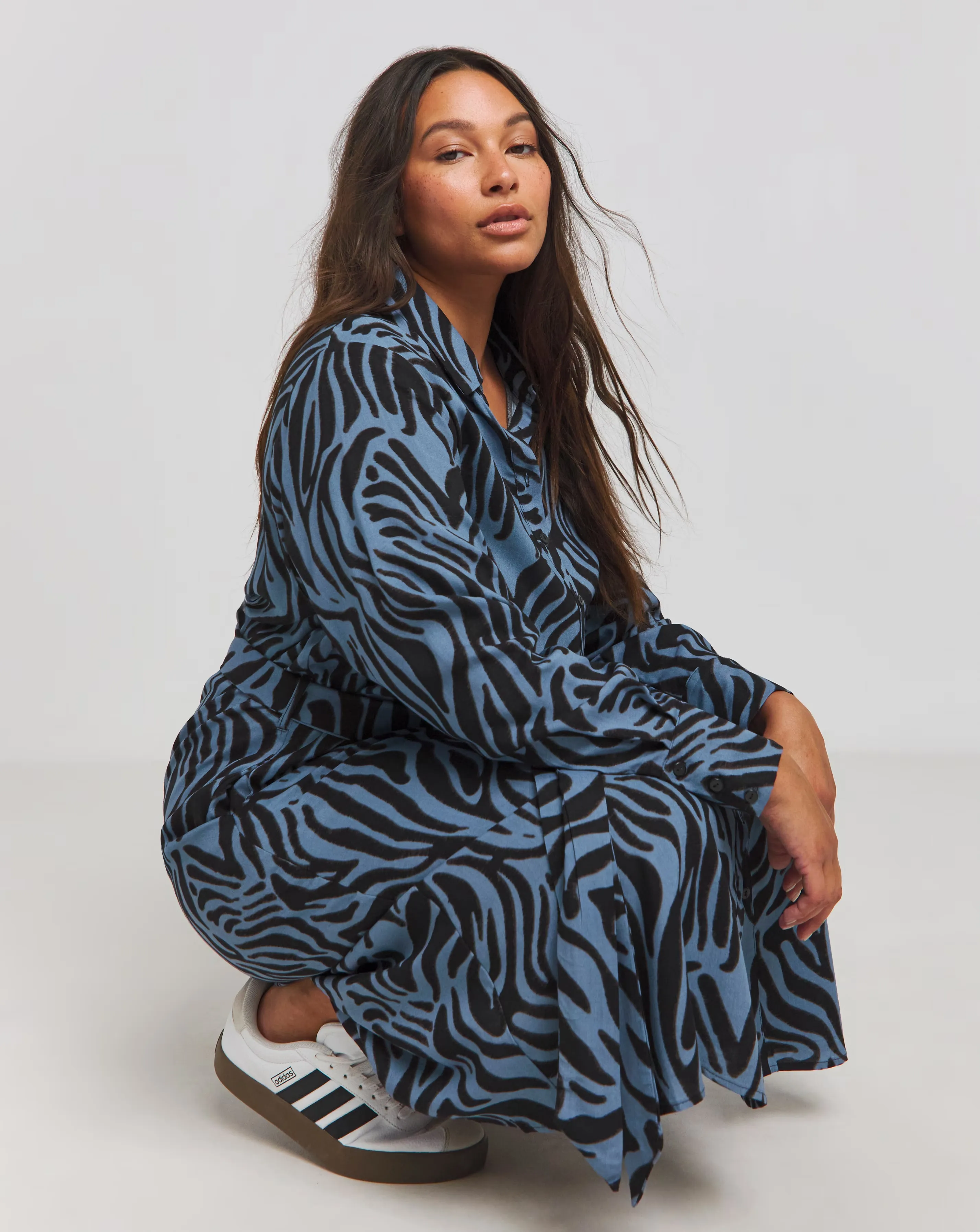 128066-blue-animal-long-sleeve-button-through-shirt-dress-1.webp