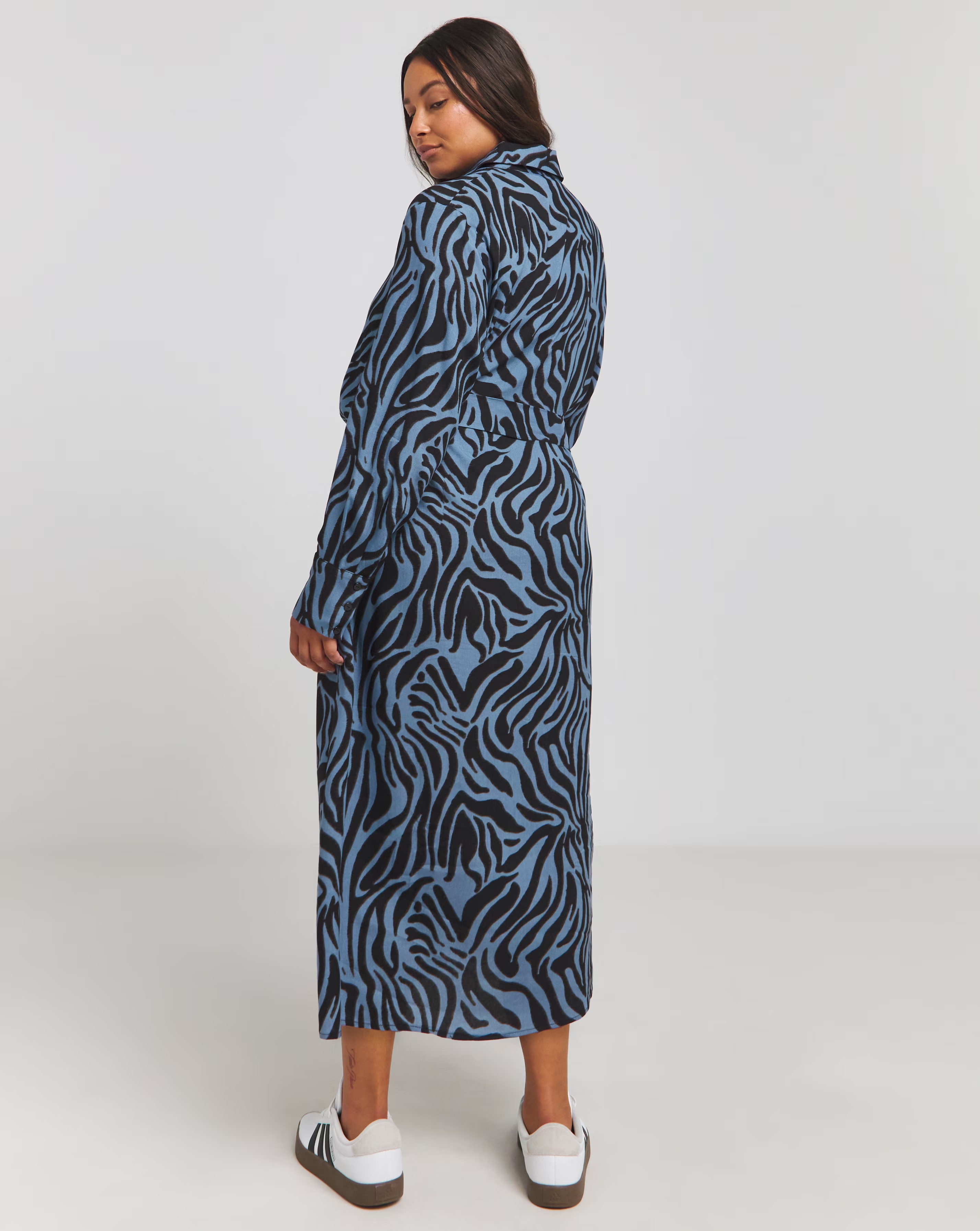 128066-blue-animal-long-sleeve-button-through-shirt-dress-1.webp