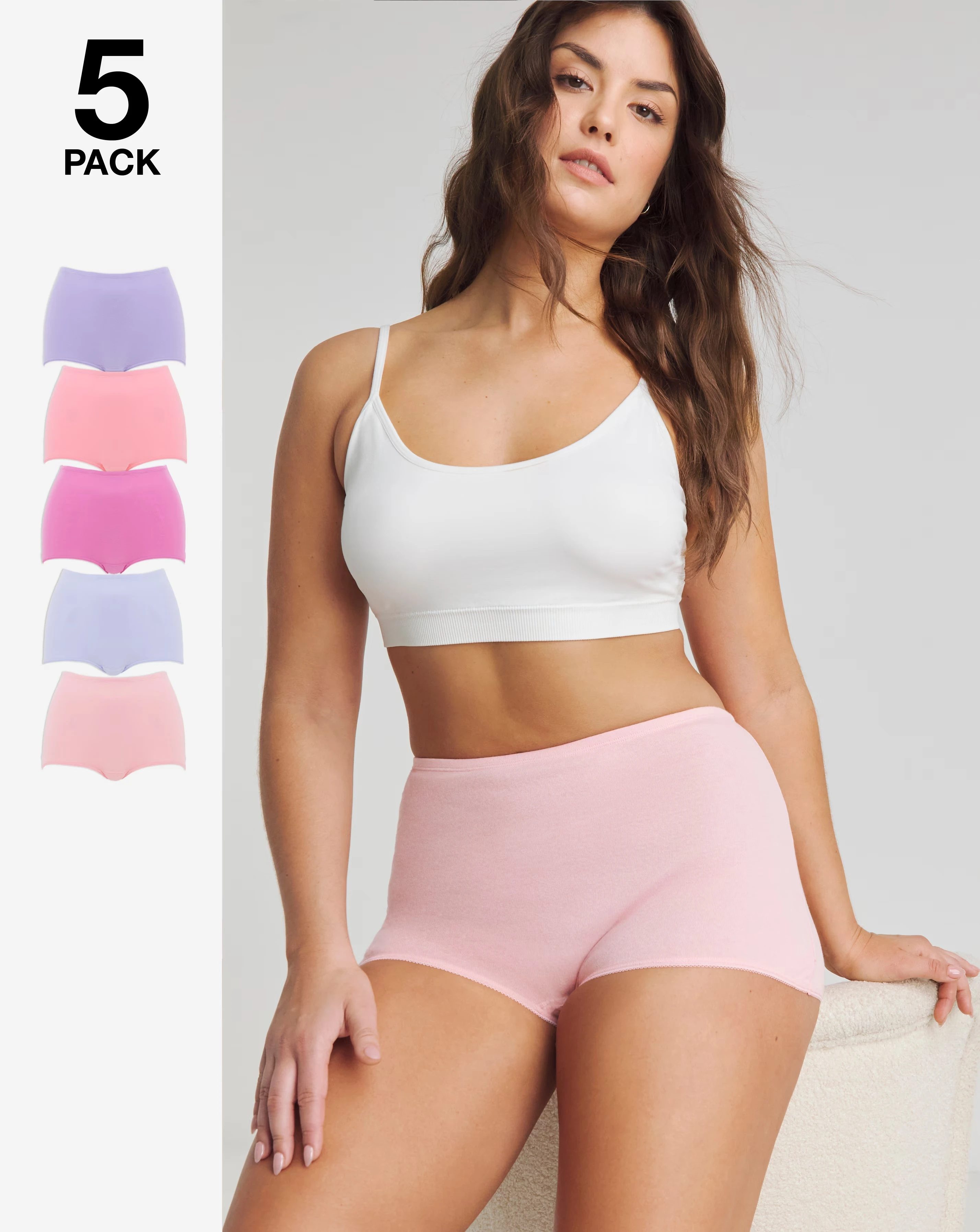 Pretty Secrets (5 Pack) Cotton Comfort Short Knickers Pink Multi 1 12949-pretty-secrets-5-pack-cotton-comfort-short-knickers-pink-multi-1.webp