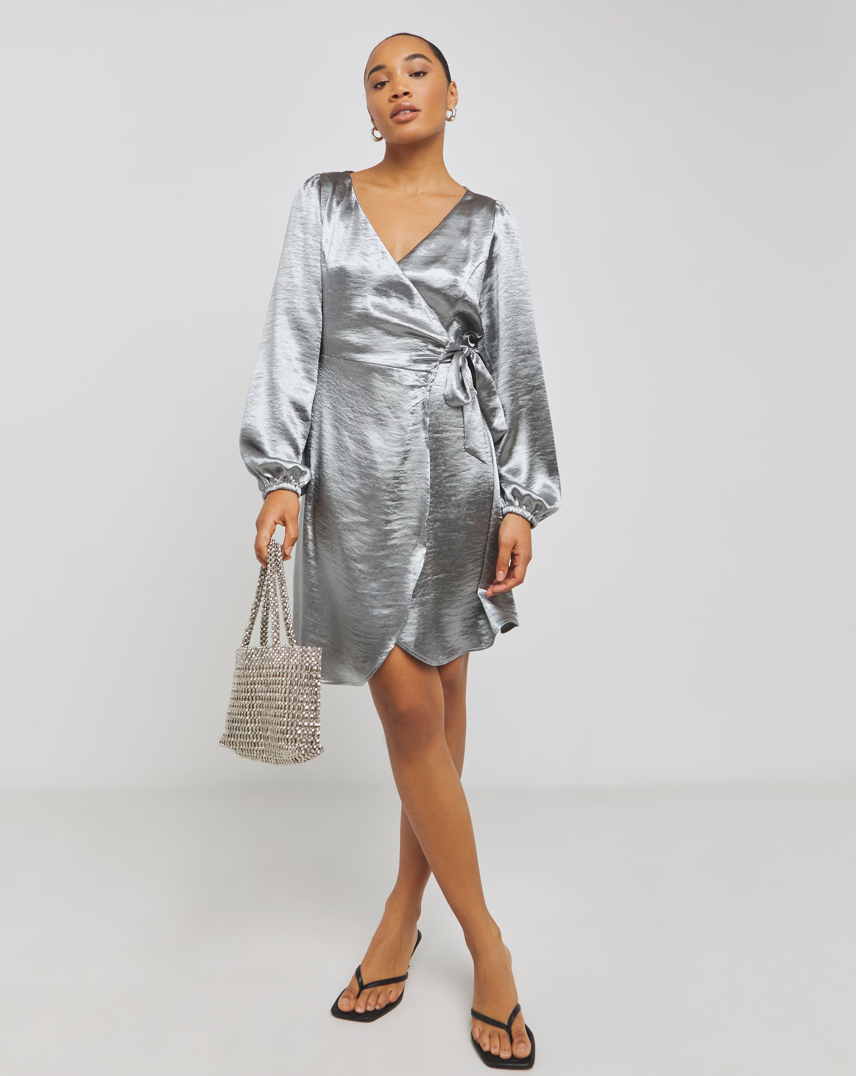 Grey Satin Tie Front Long Sleeve Dress 1 129499-grey-satin-tie-front-long-sleeve-dress-1.jpg