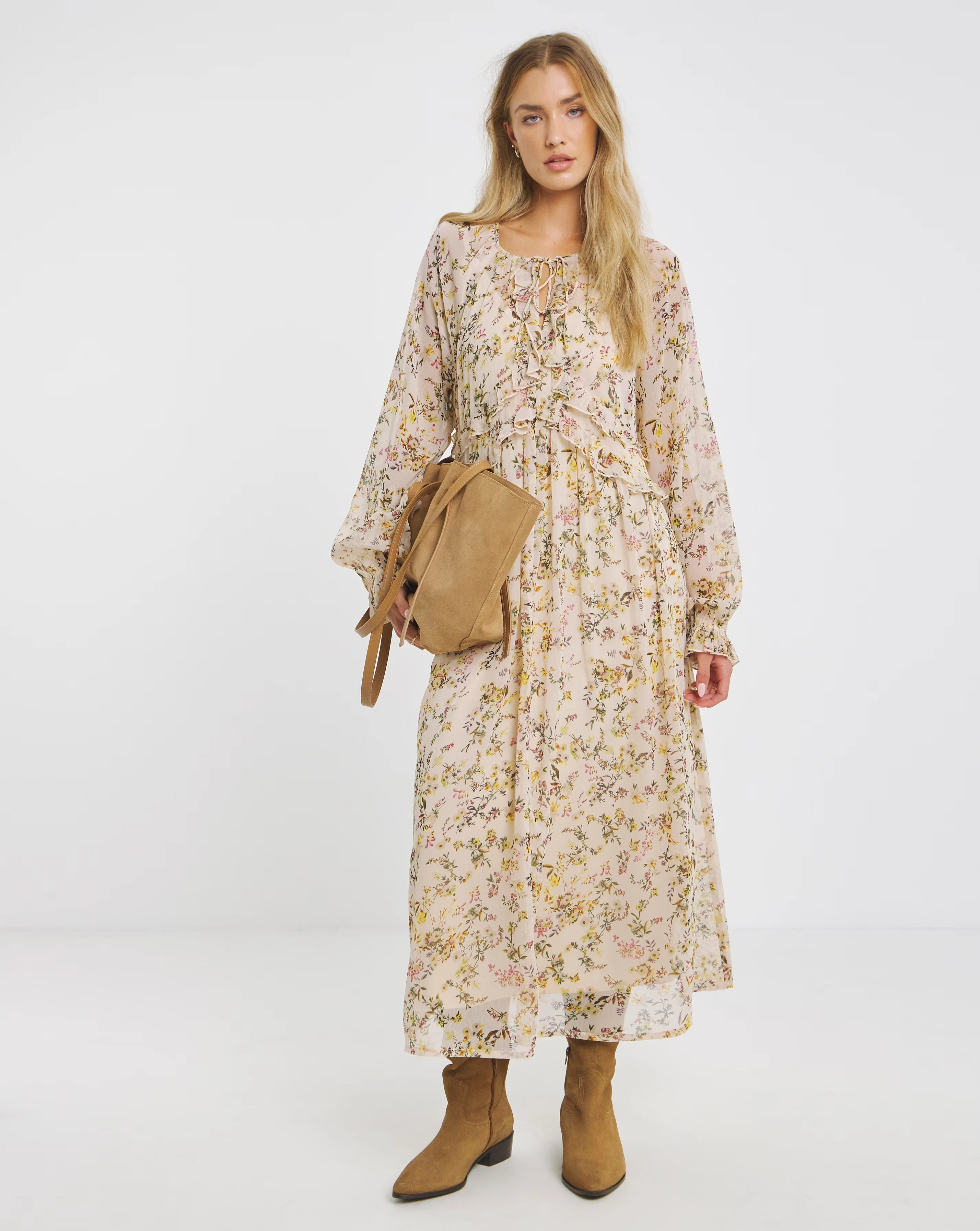 Simply Be Georgette Frill Maxi Dress