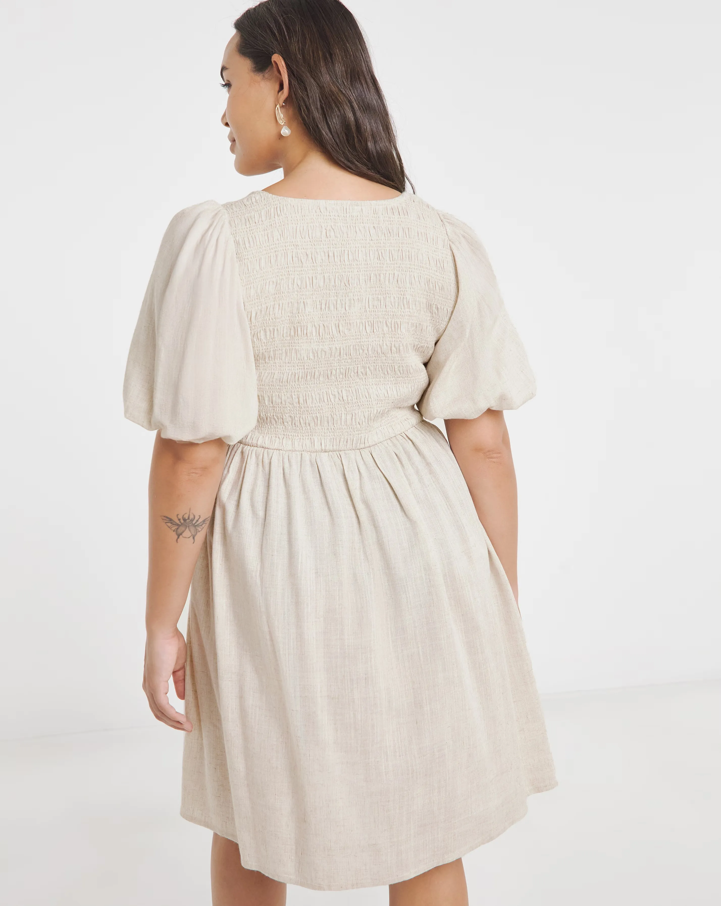 132682-simply-be-natural-shirred-linen-blend-skater-dress-1.webp