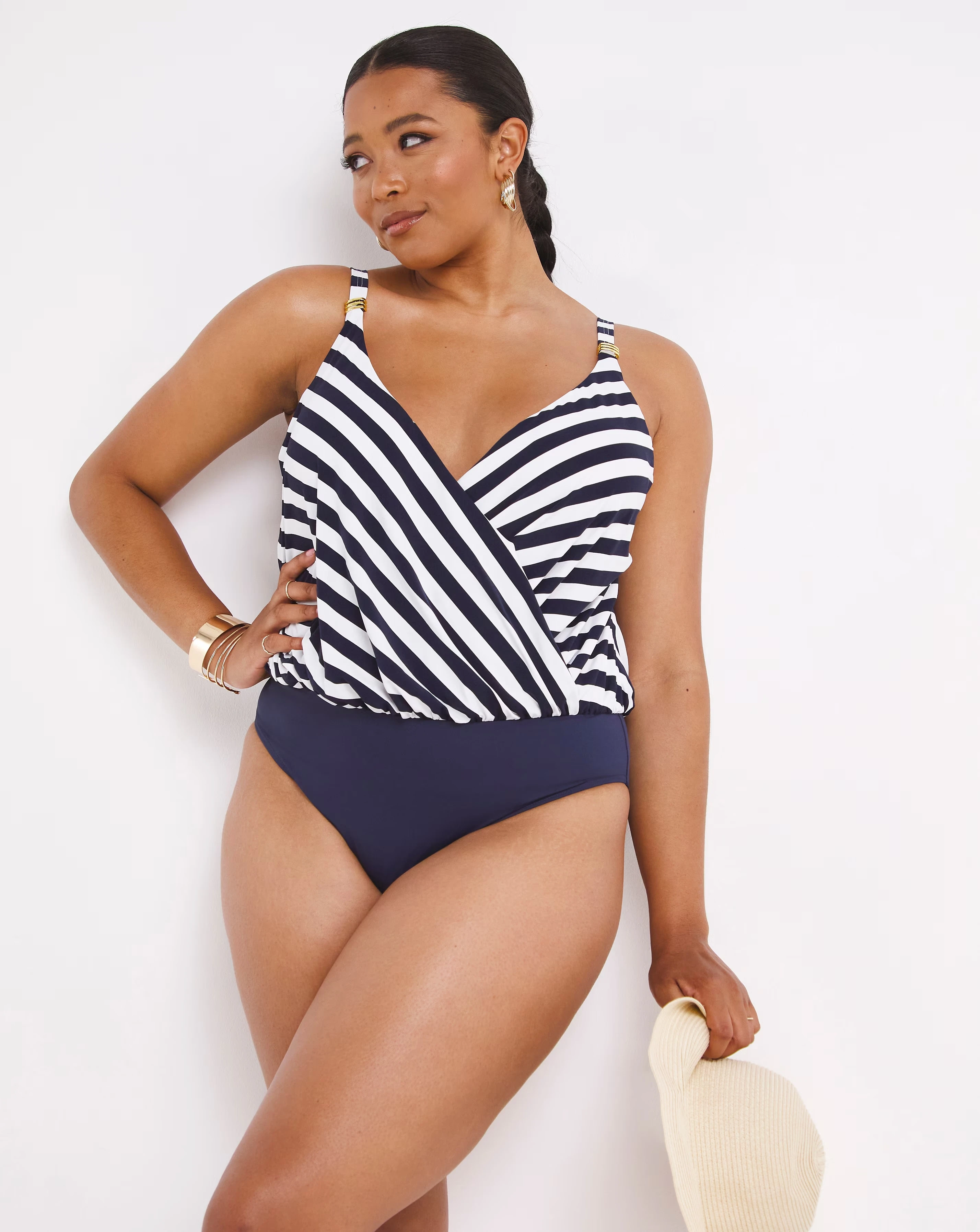 MAGISCULPT Twist Front Blouson Swimsuit