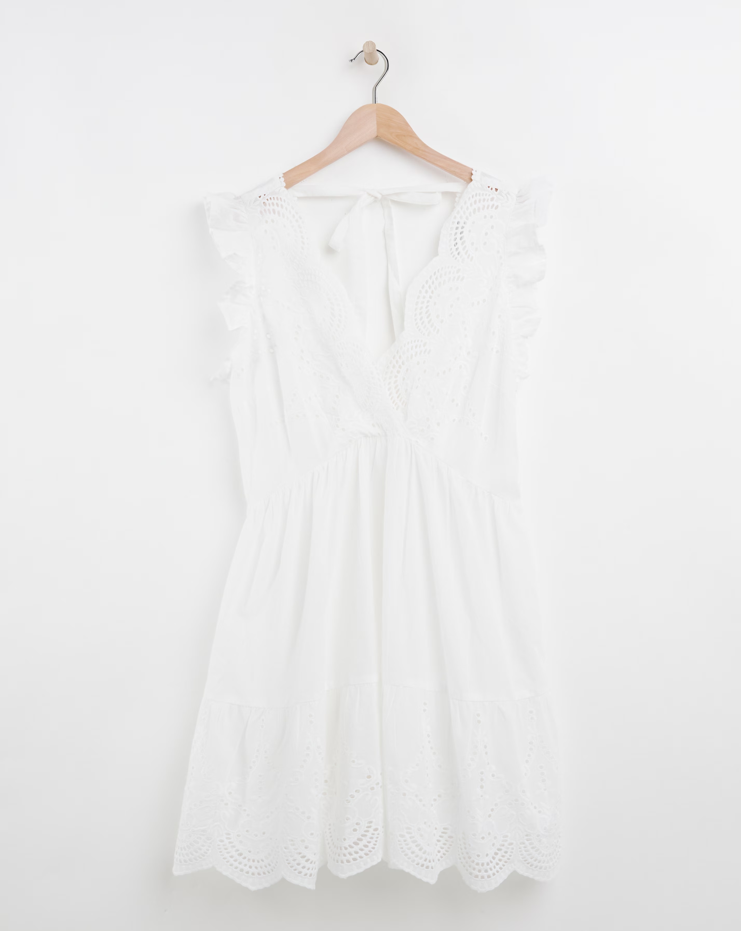 Figleaves Fiji Scalloped Back Cotton Mini Beach Dress