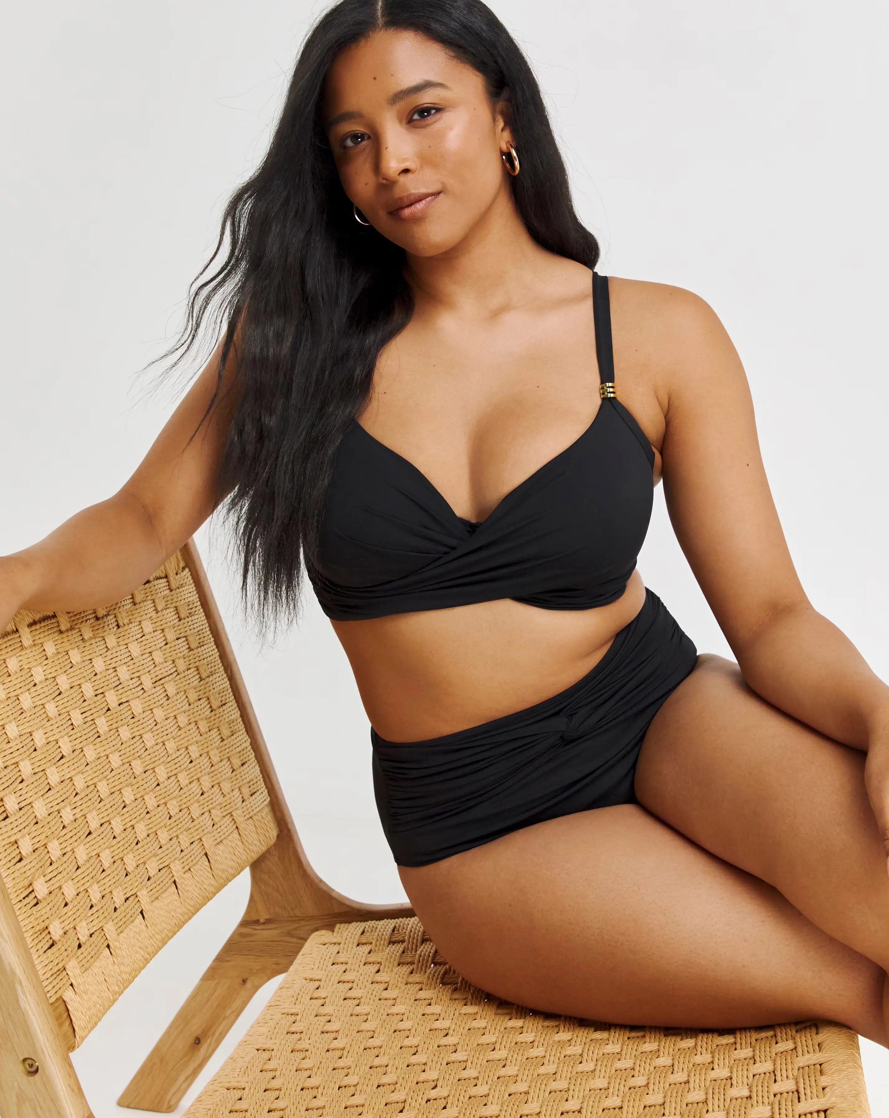 MAGISCULPT Medium Control Twist Front High Waist Bikini Bottoms