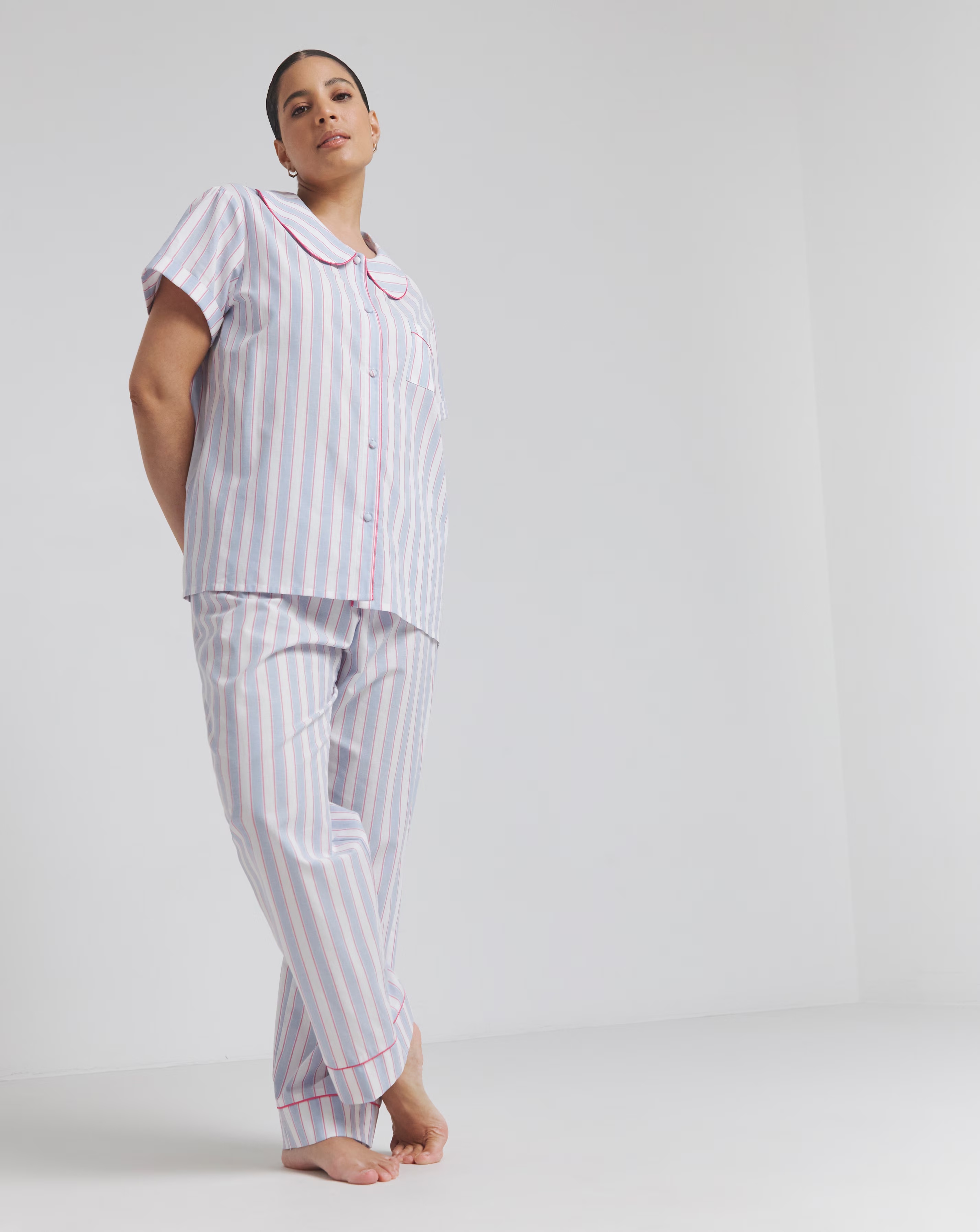 Cotton Button Through Striped Pyjama Set 1 140965-cotton-button-through-striped-pyjama-set-1.jpg