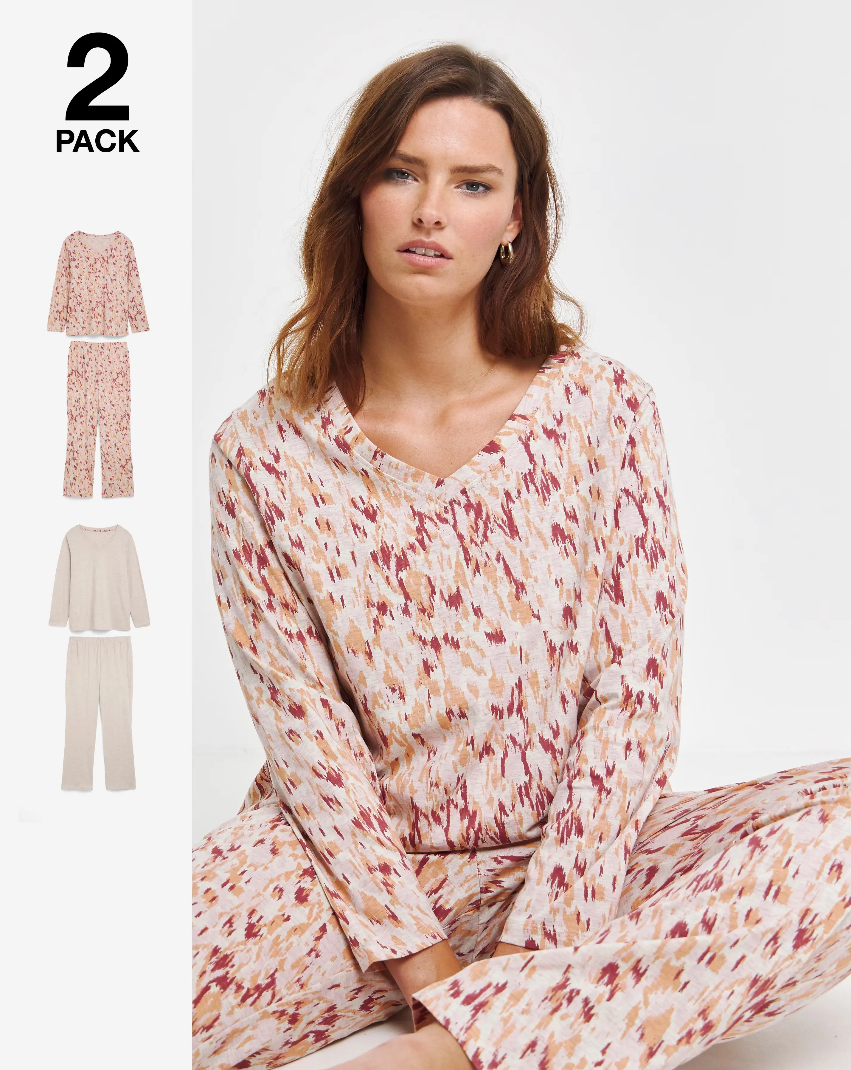 Pretty Secrets Value 2 Pack Long Sleeve Pyjama Sets