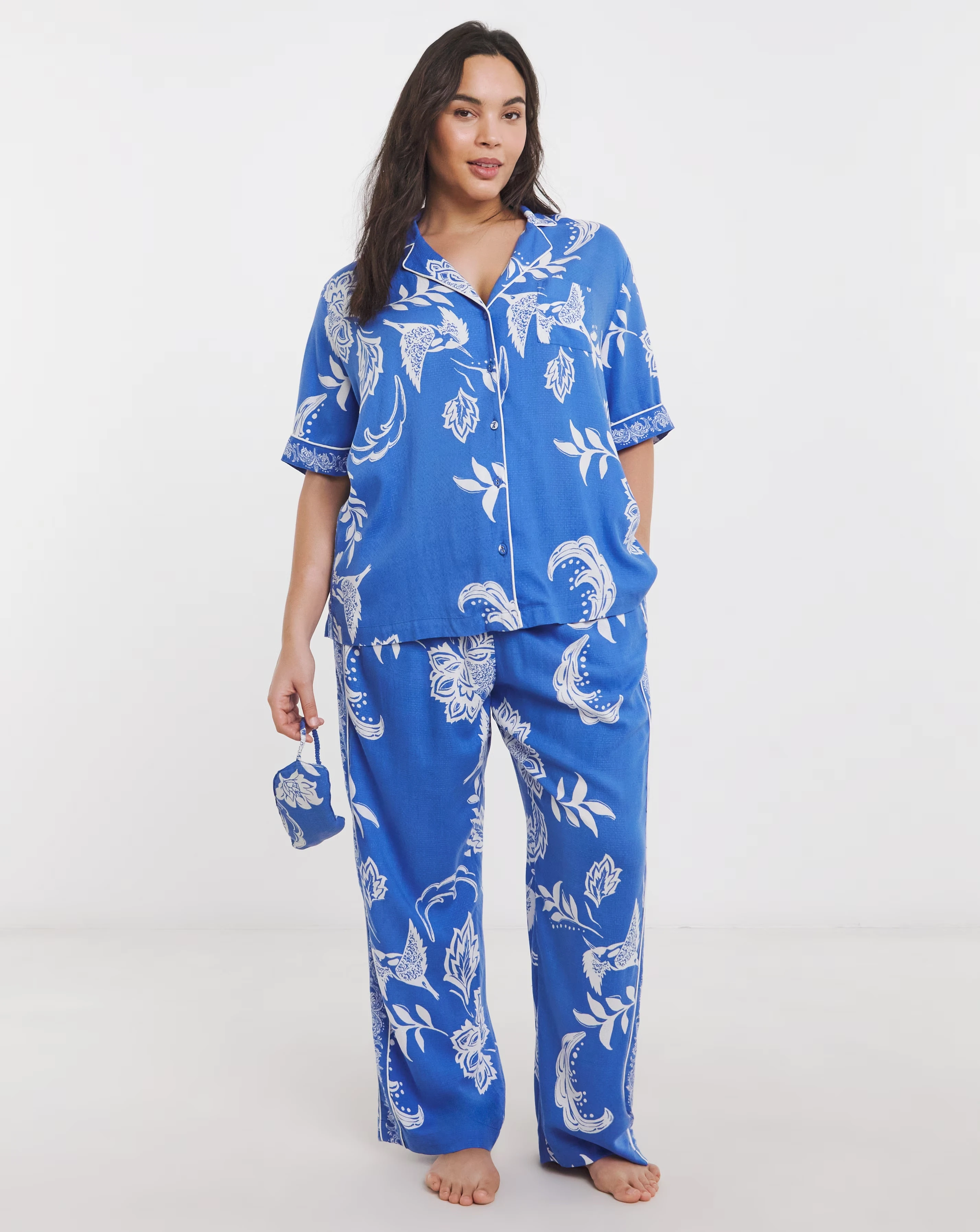 Figleaves Border Print Pyjama Set