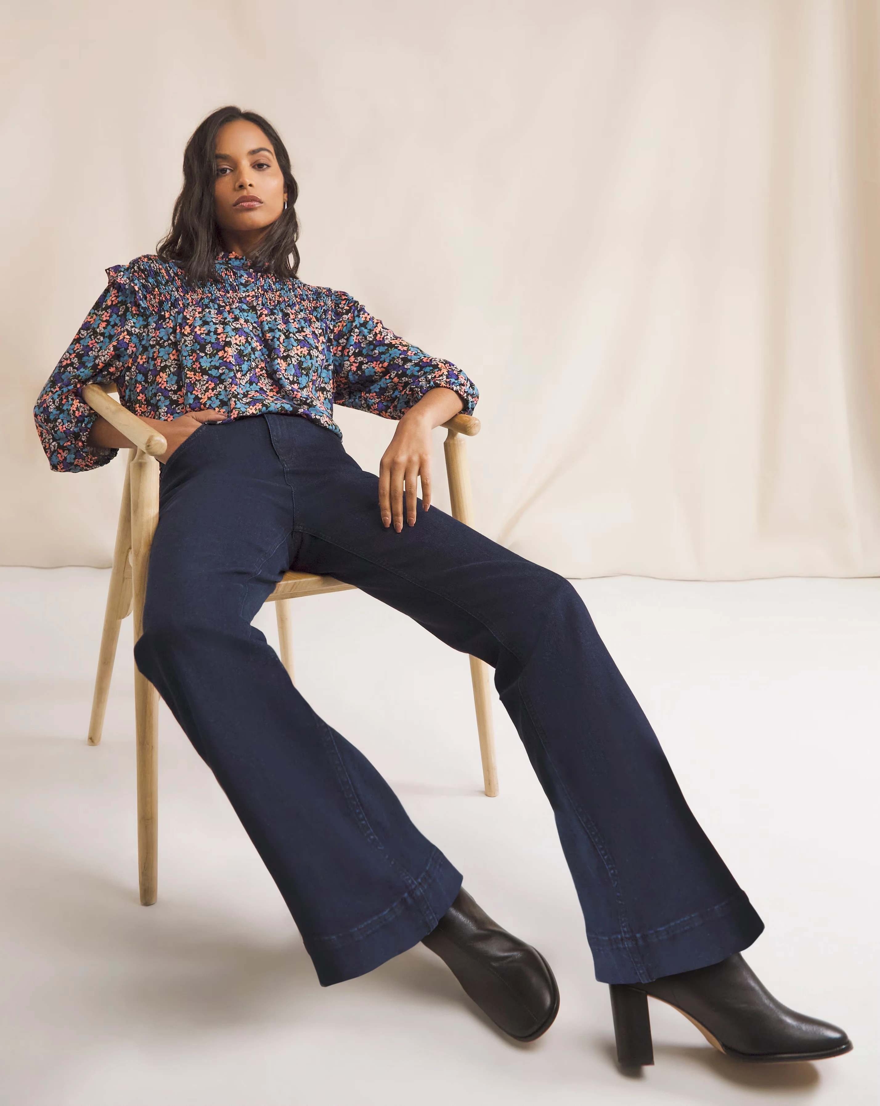 141722-anise-alyssa-multi-floral-three-quarter-sleeve-shirred-yoke-top-1.webp