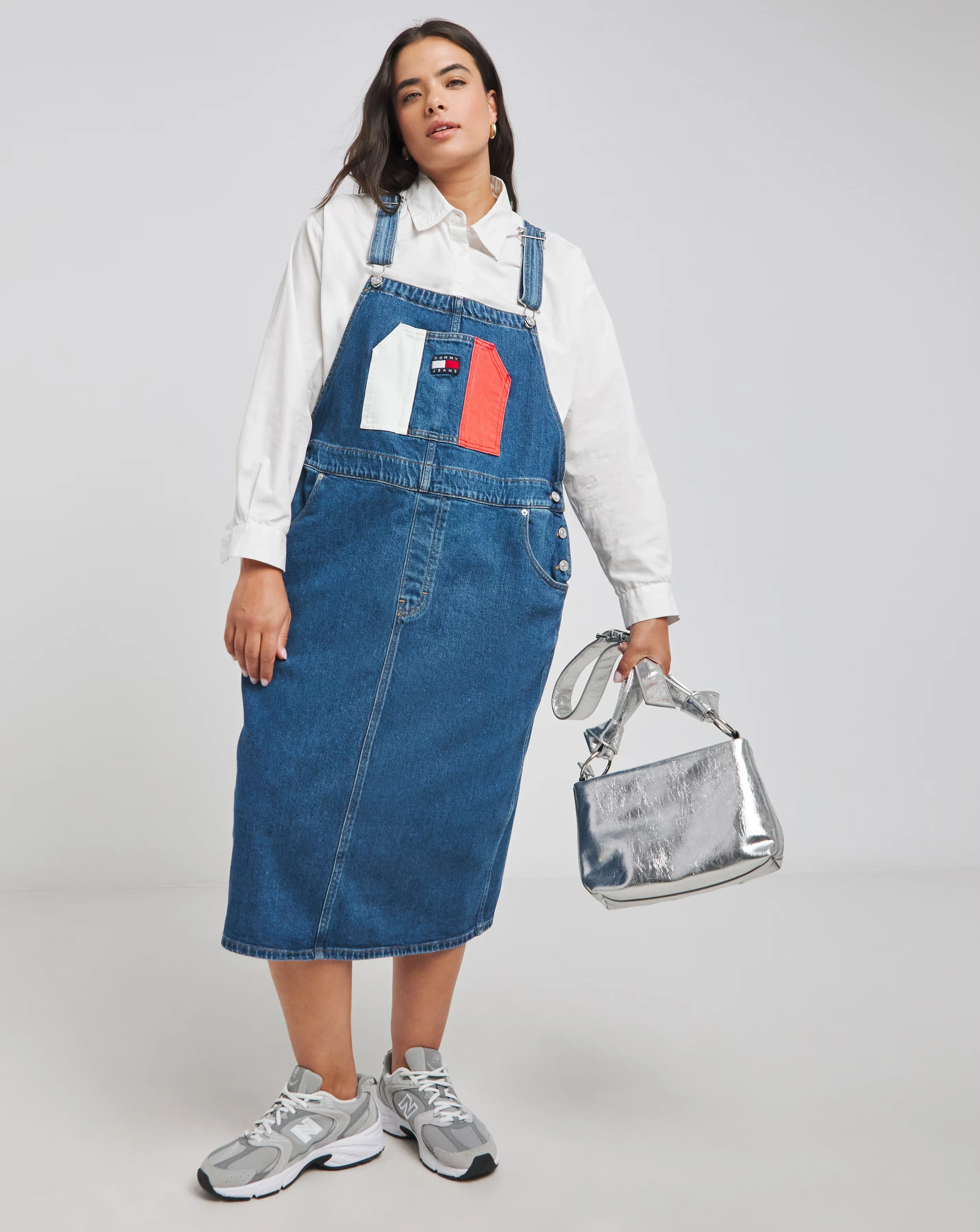 Tommy Jeans Midi Dungaree Dress