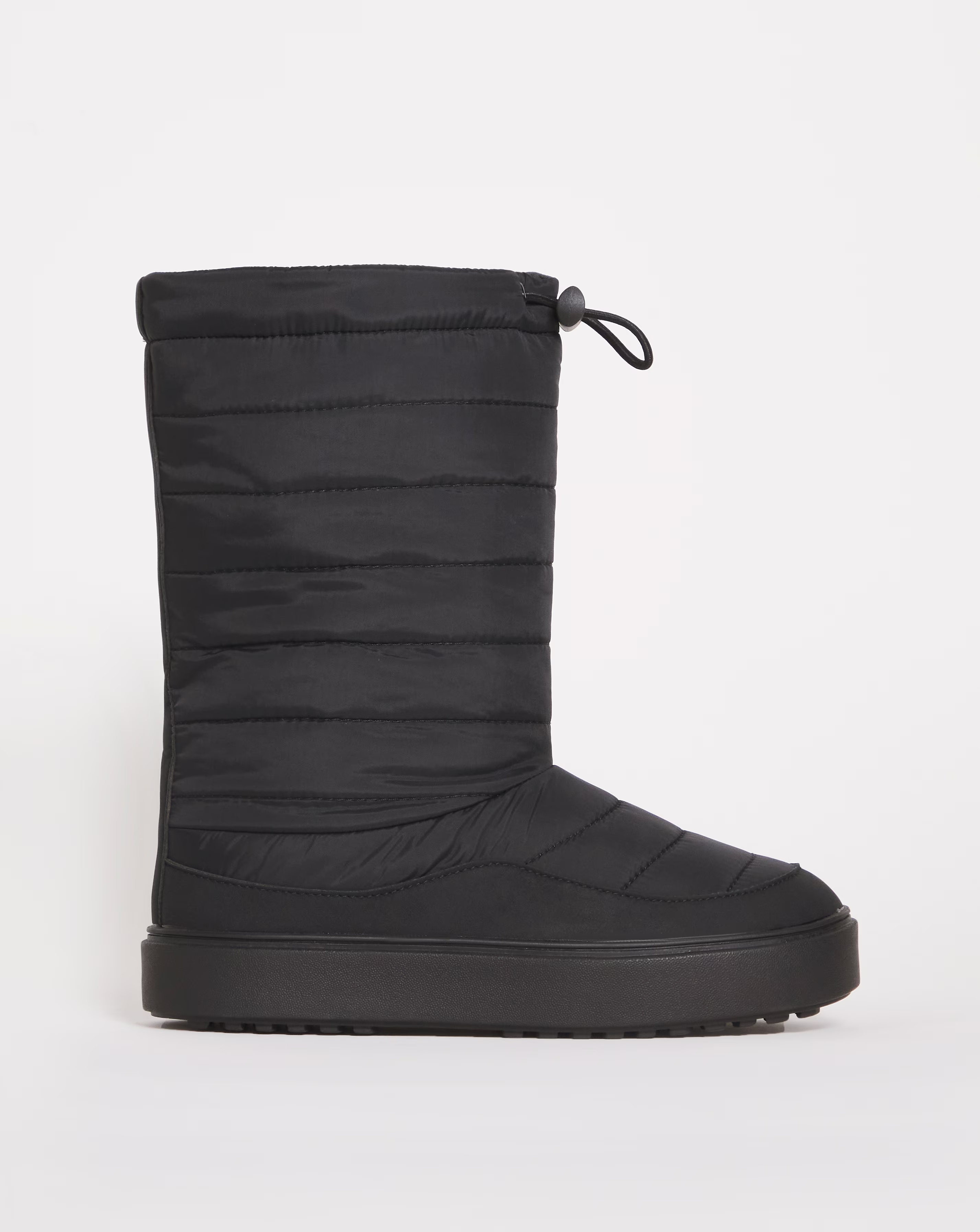 Medina Quilted Nylon Snow Boots Wide Fit