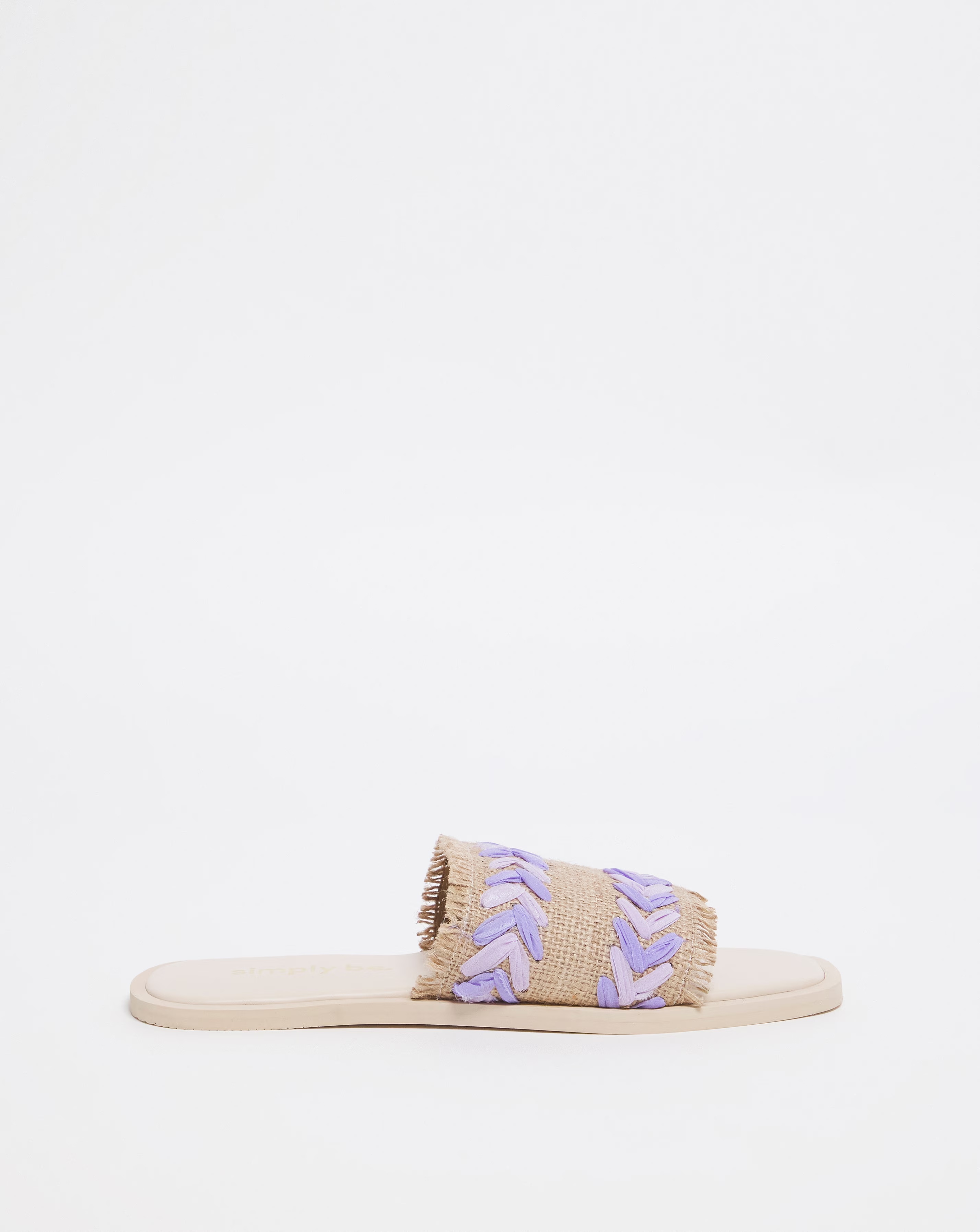 Aston Raffia Mule Sandals Wide Fit